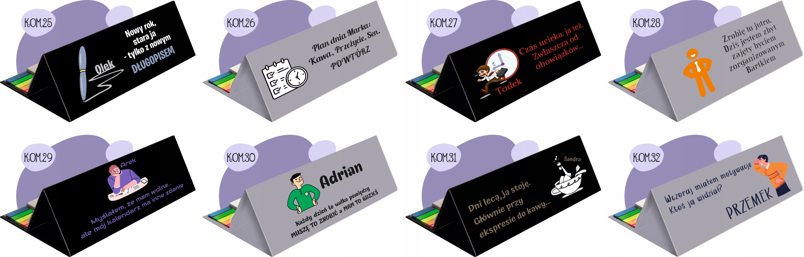 Zamiast robić notuje Kalendarz miesięczny 2026 Z TWOIM NAPISEM NADRUKIEM UV