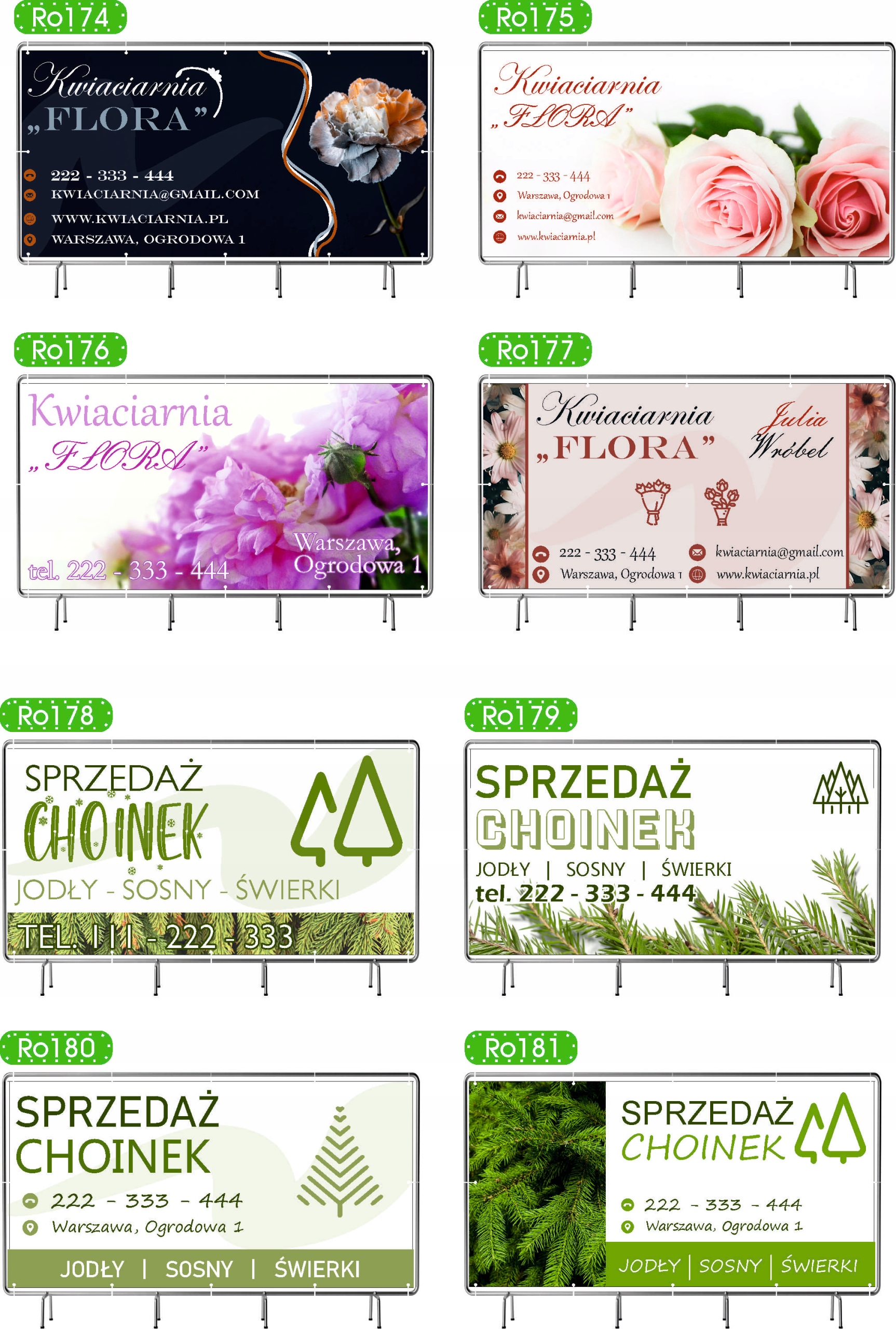 BANER REKLAMOWY 130x80 cm duży wybór różne wzory CENTRUM OGRODNICZE