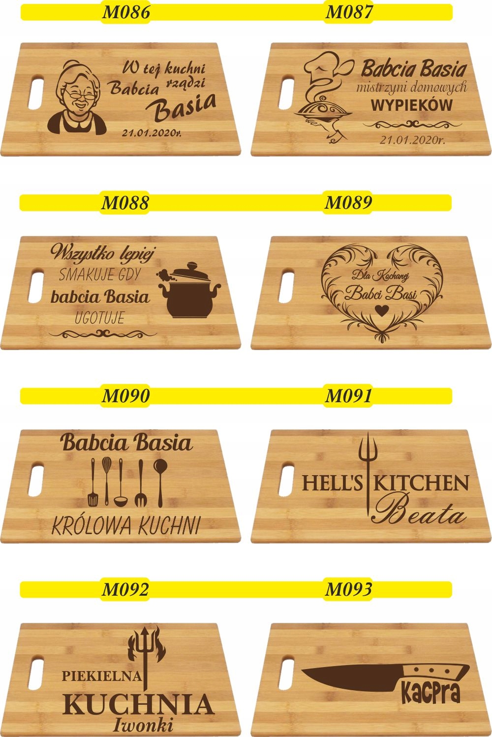 DESKA DO KROJENIA Z grawerem PREZENT master chef