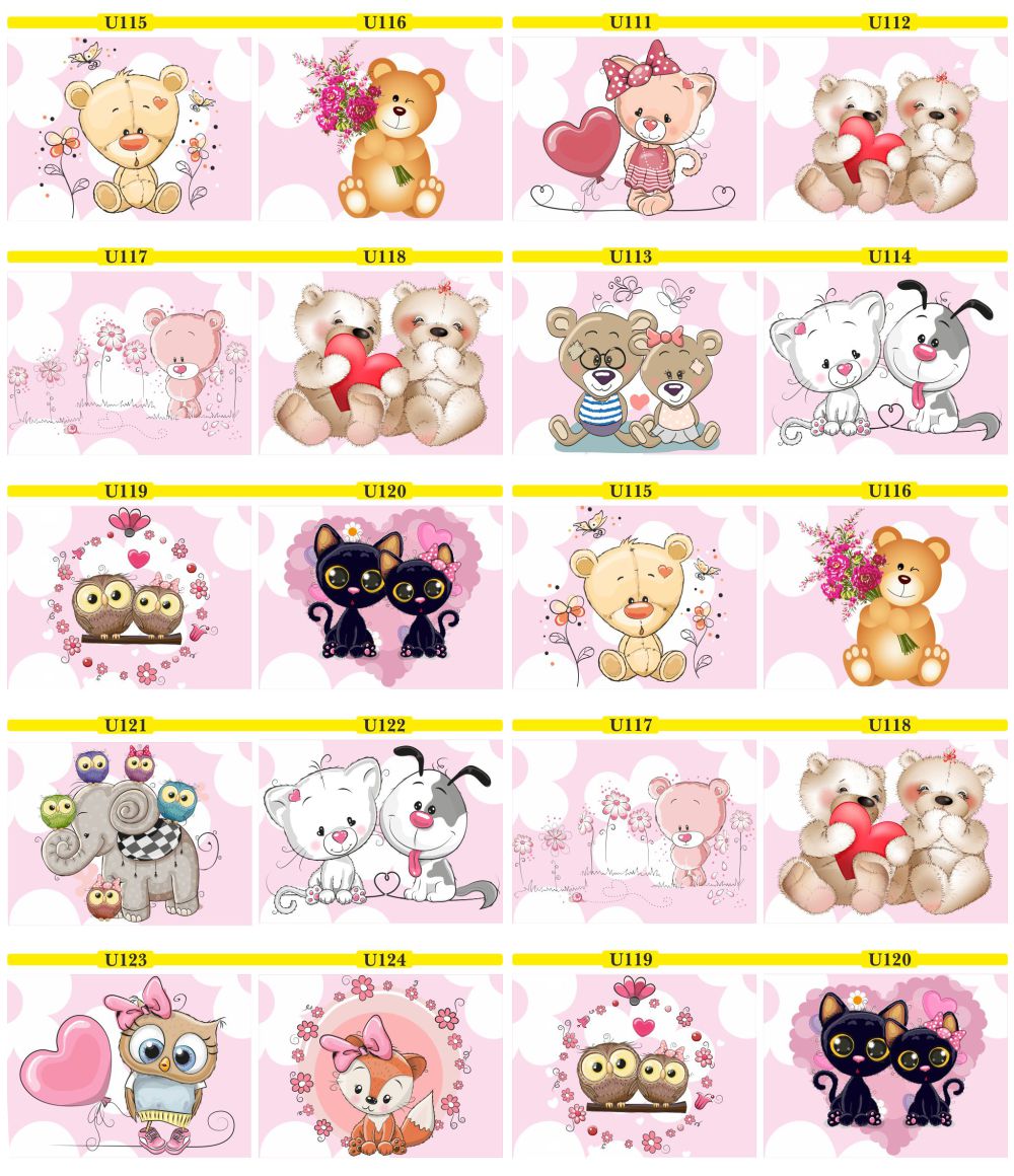 FOTOTAPETA MISIE pluszaki pastele kolorowe DZIECI