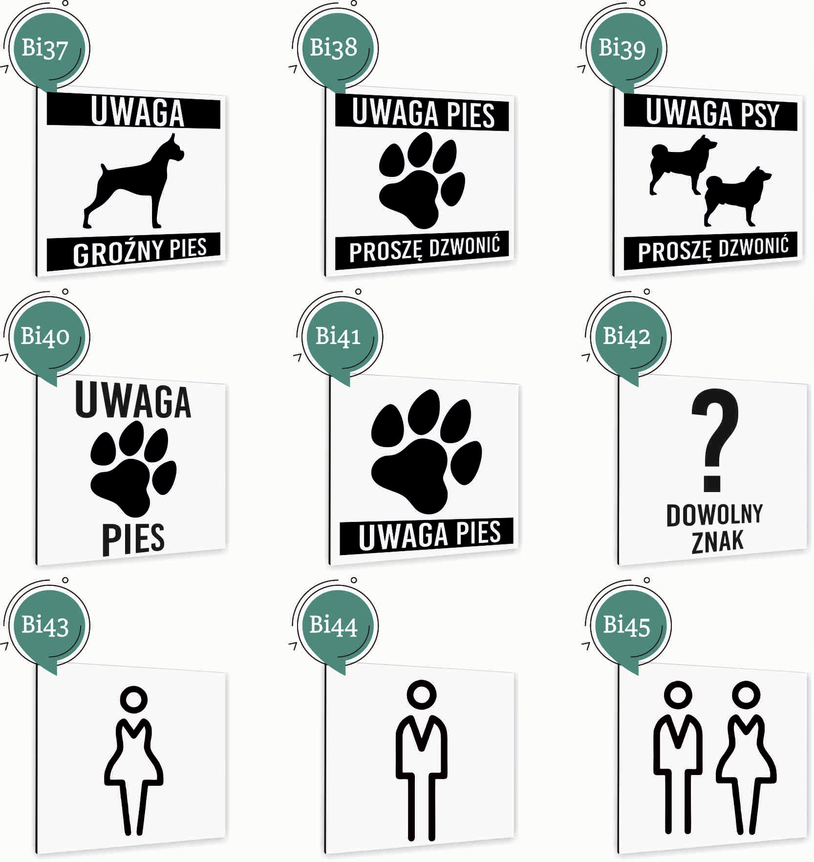 Tabliczka NAPIS TOALETA BIAŁA Tablica nierdzewna PIKTOGRAM ALUMINIUM