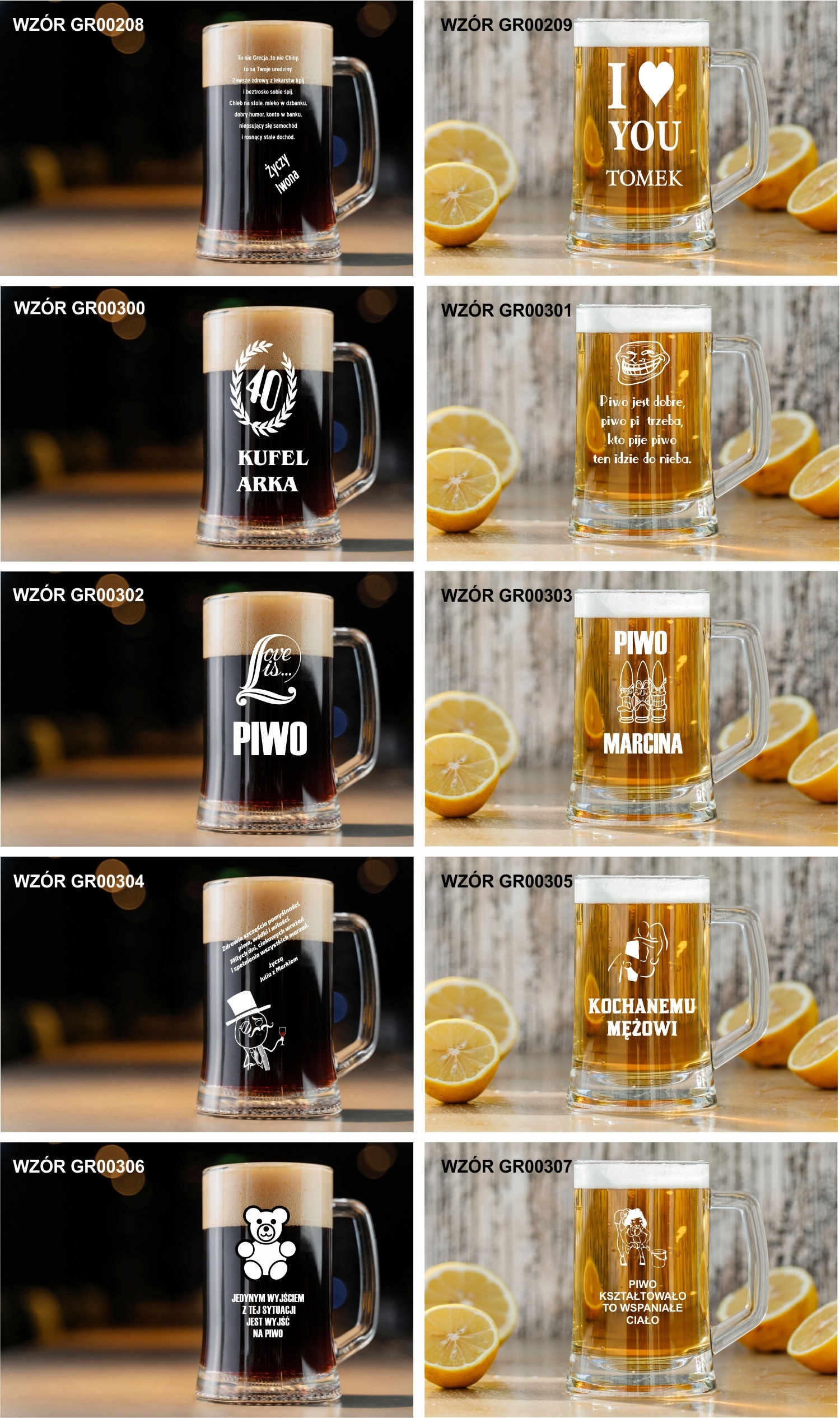 Kufel do Piwa GRAWEROWANY prezent dla DZIADKA HIT!