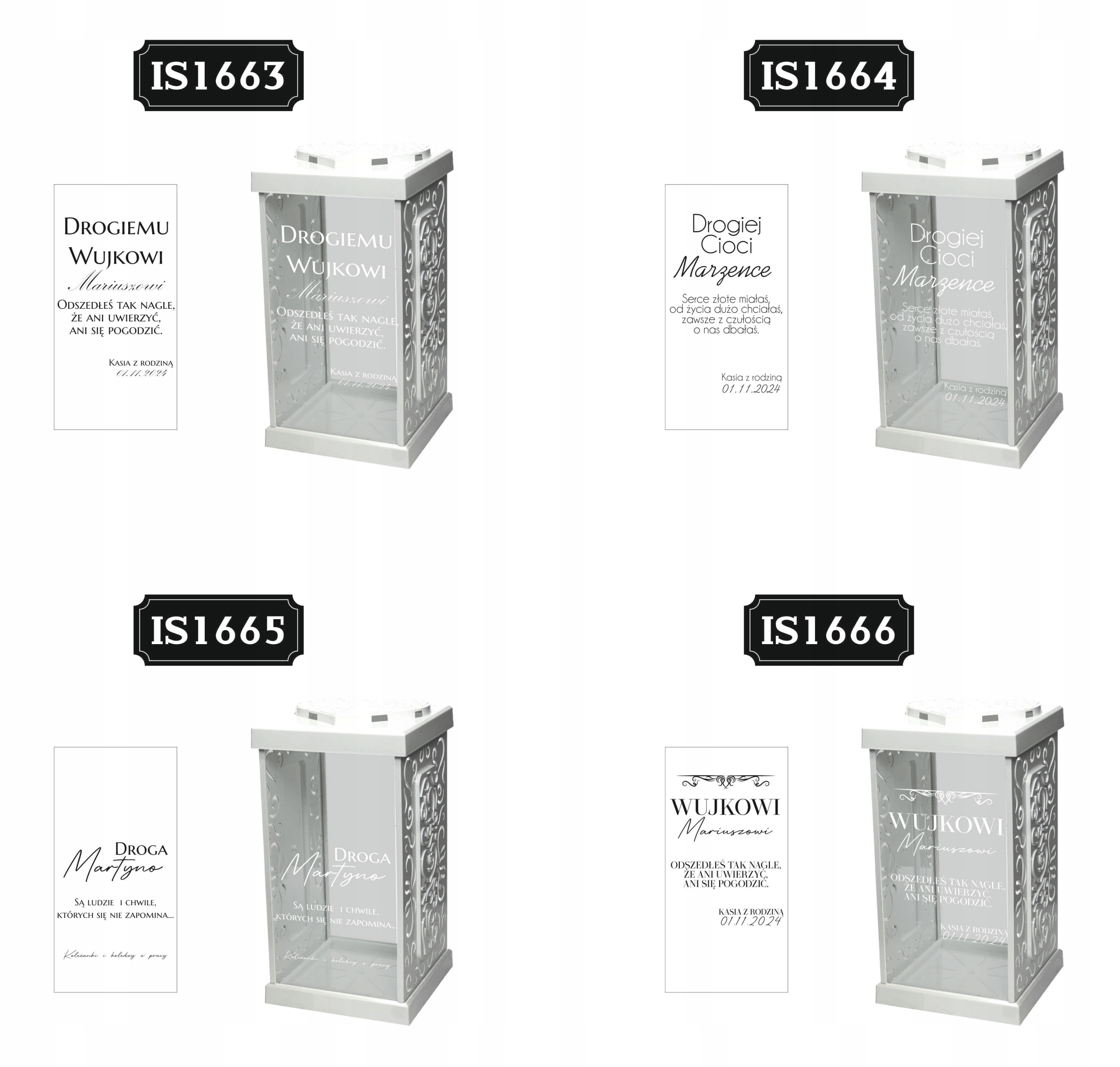 biały ZNICZ GRAWER KAPLICZKA personalizowany twój napis dedykacja DLA MAMY