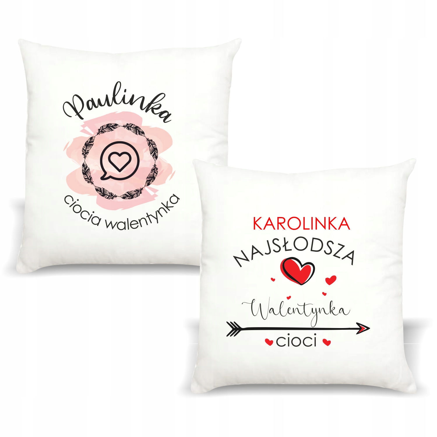 Poduszka z imieniem PREZENT CIOCIA WALENTYNKA
