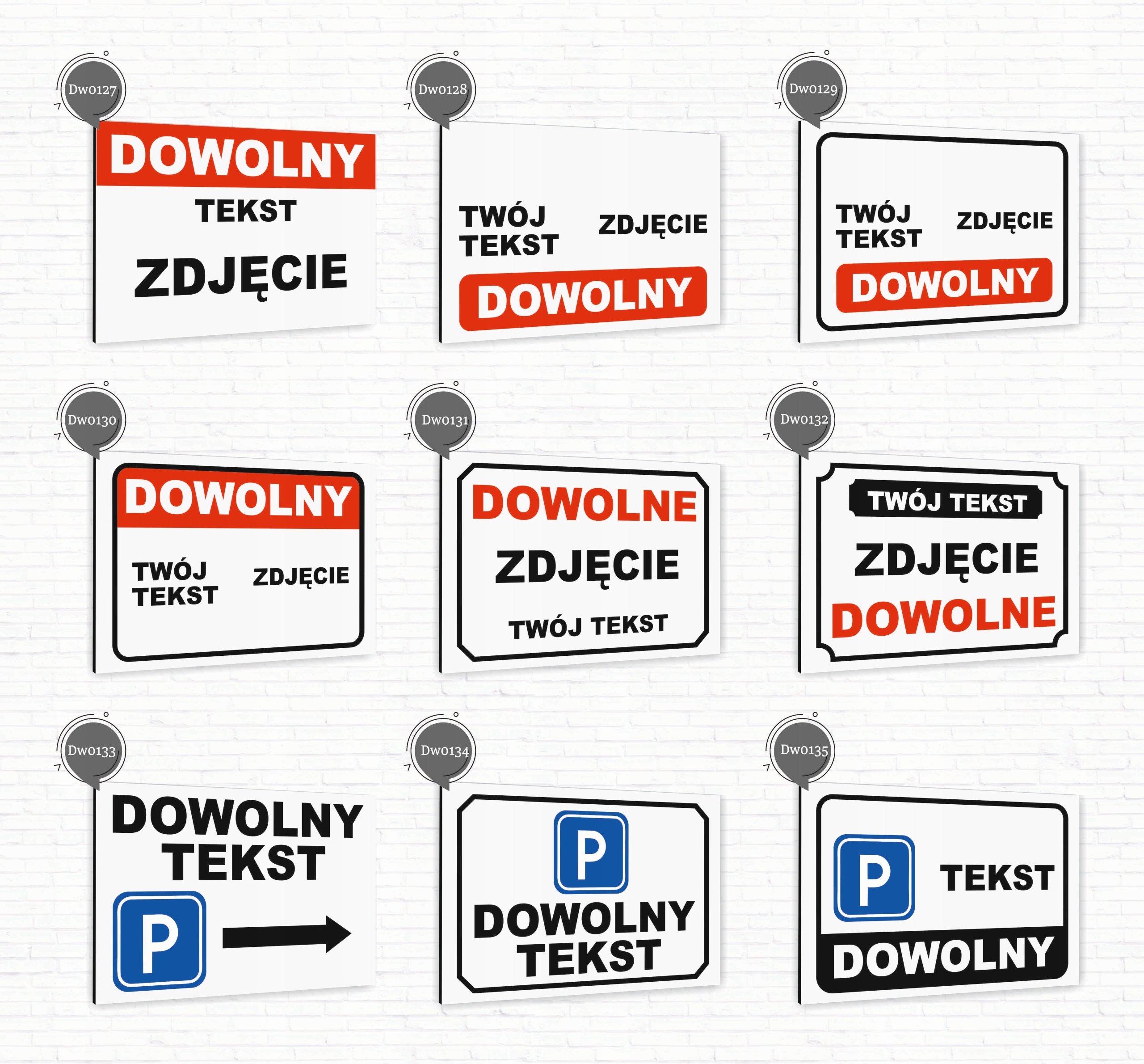 Tabliczka znak informacyjny 40x30 Biała WSTĘP WZBRONIONY Dibond NADRUK UV