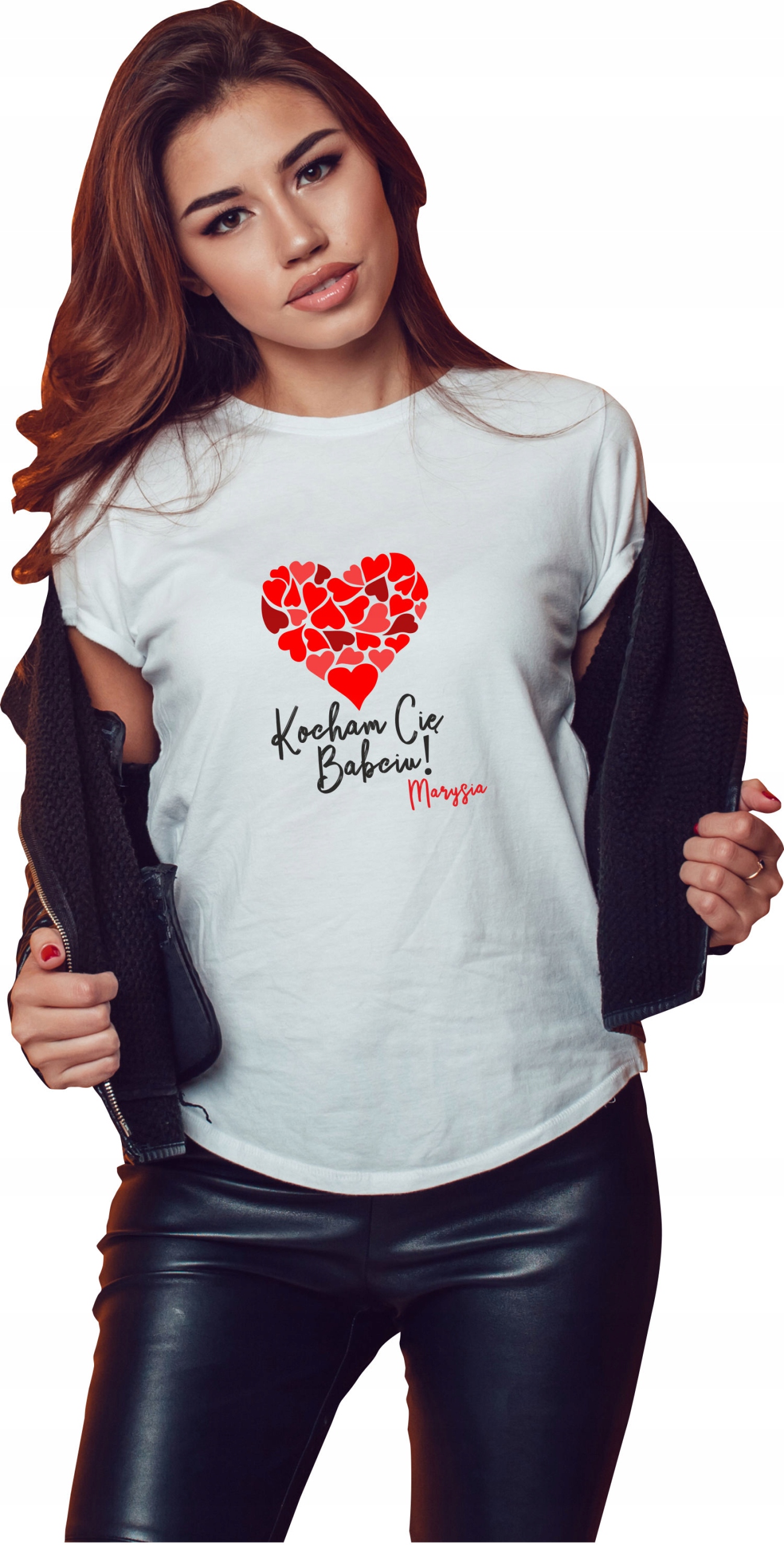 Koszulka z imieniem dla babci KOCHAM CIĘ