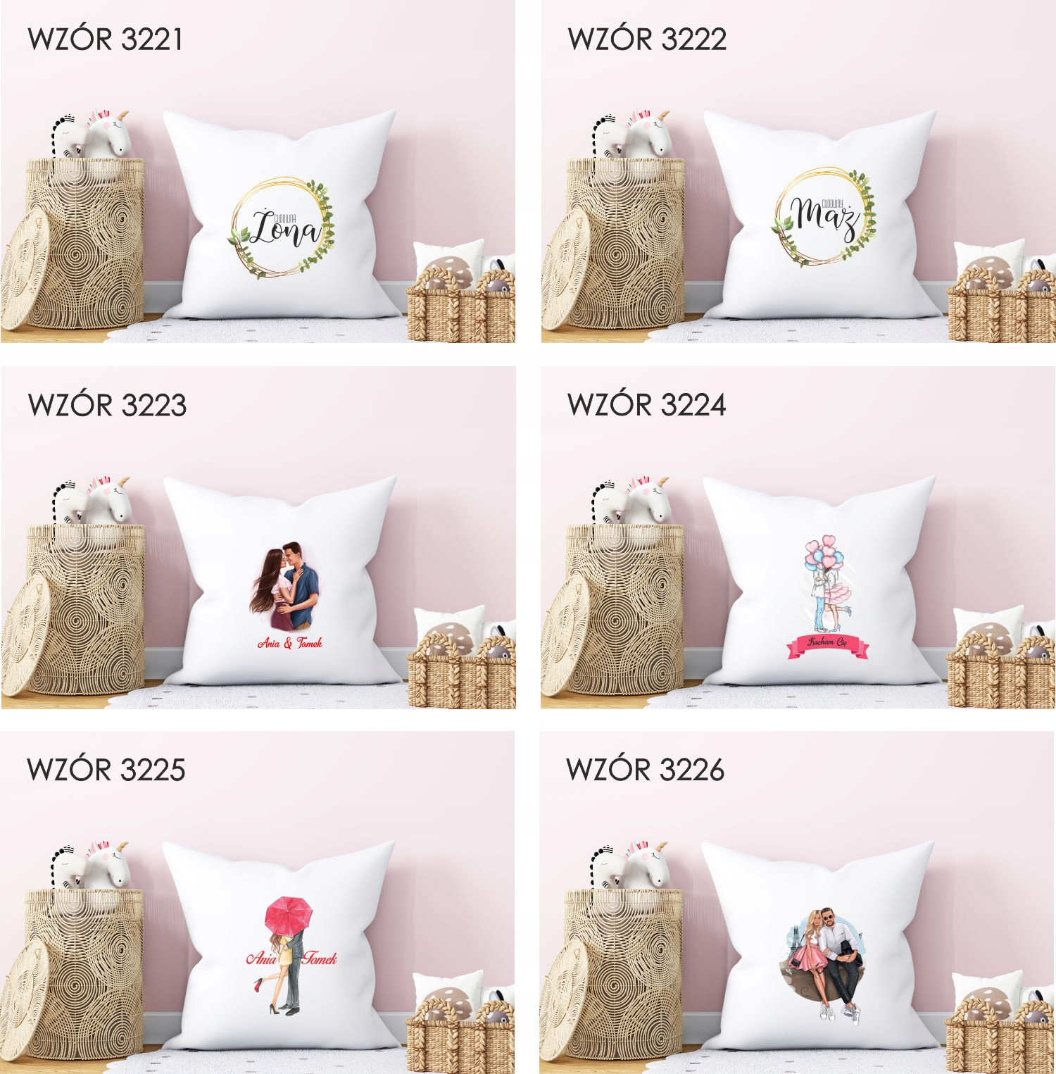 Poduszka z nadrukiem PREZENT na WALENTYNKI LOVE