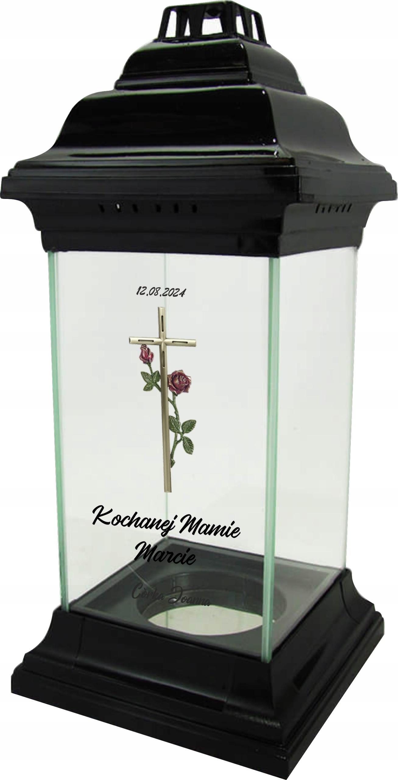 LAMPION ZNICZ KAPLICZKA z grawerem dla MAMY