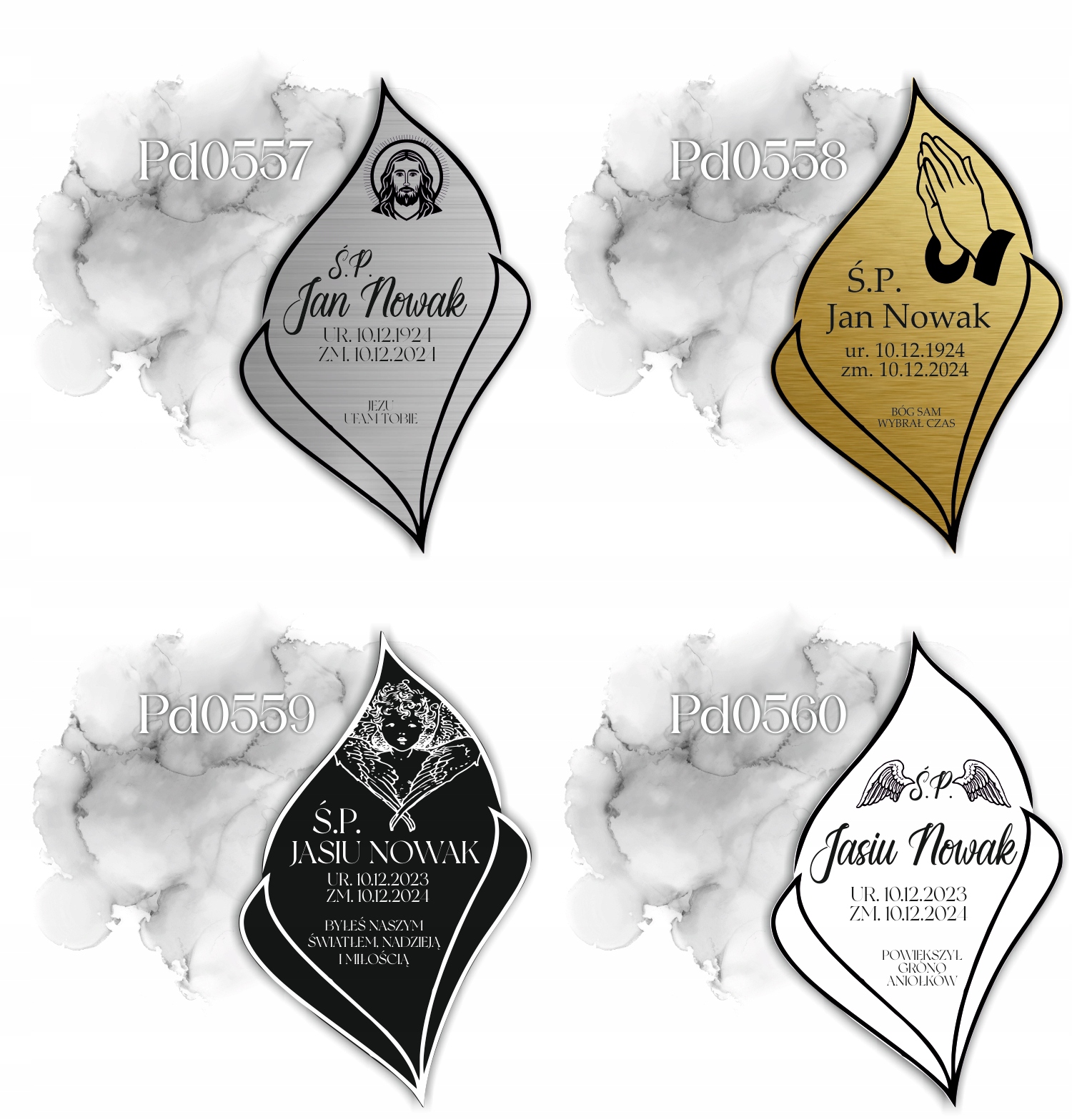 Nagrobkowa Nagrobna Tabliczka tablica Spersonalizowany Grawer Wysoka Jakość