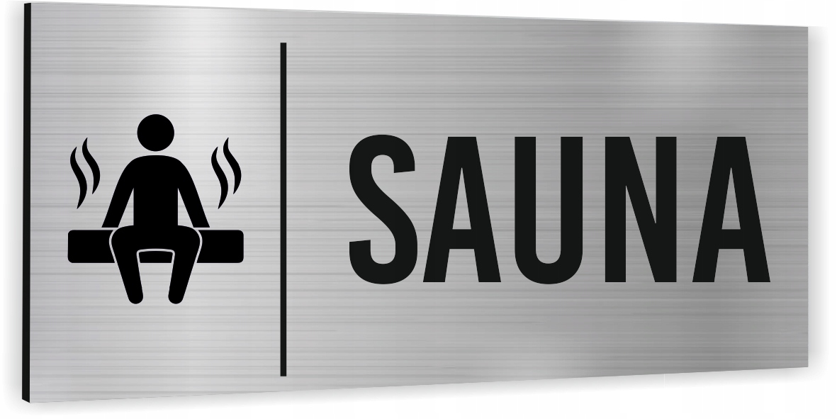 Tabliczka Tablica informacyjna oznaczenie SAUNA Piktogram Aluminium