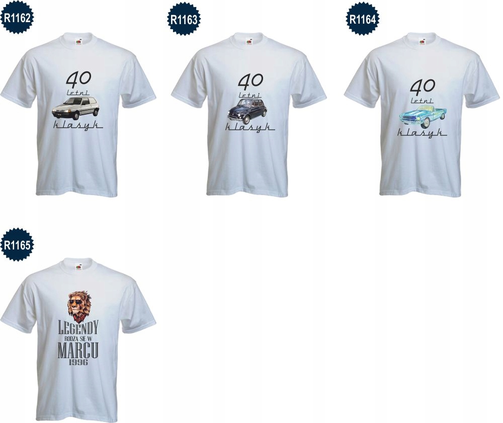 Koszulka urodzinowa KLASYK prezent auto TANIO! HIT