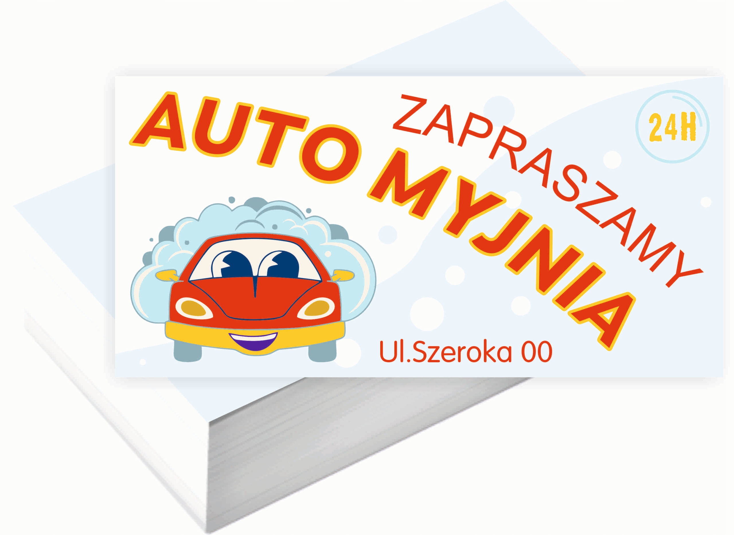 Wizytówki firmowe 200 szt RÓŻNE WZORY do wyboru AUTO MYJNIA