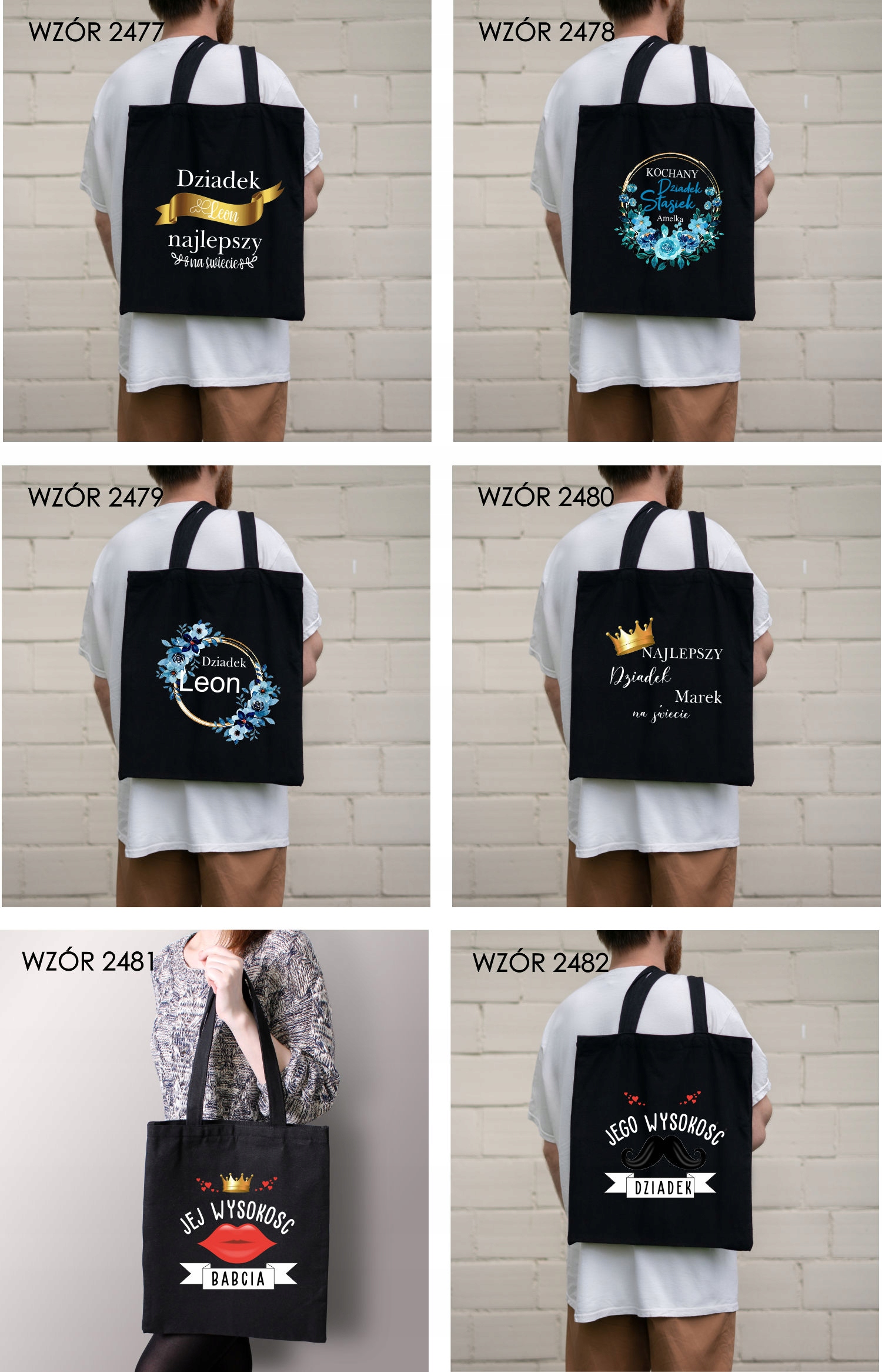 Torba z nadrukiem PREZENT dla dziadka SUPER