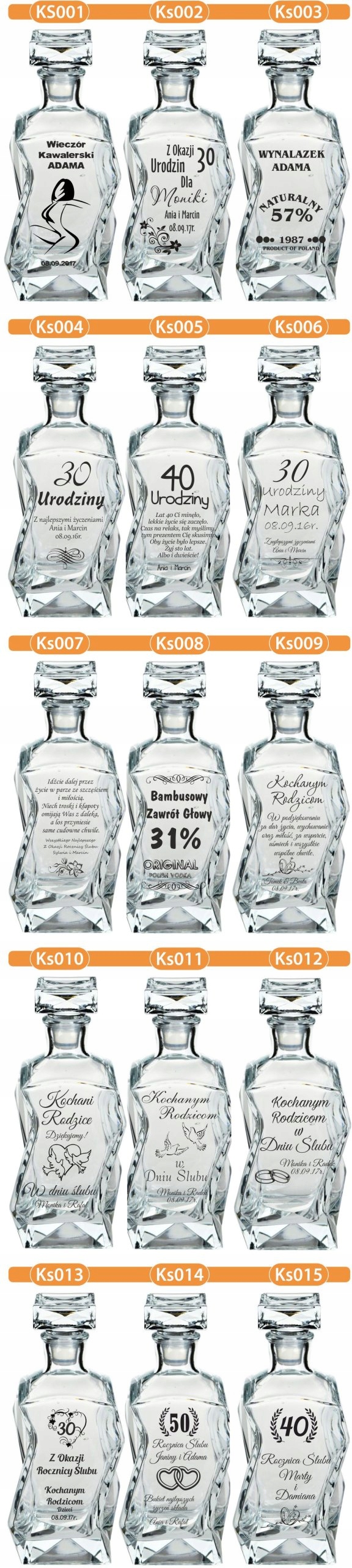 KARAFKA z grawerem 6 szklanek PREZENT świateczny