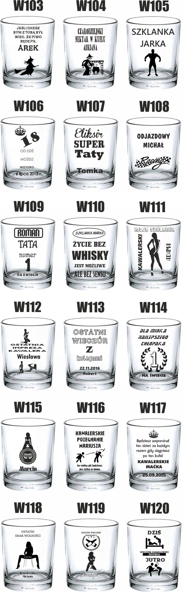 Szklanka do whisky VALENTINES prezent WALENTYNKI