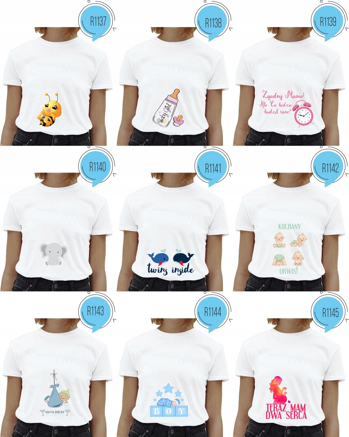 Koszulka ciążowa nadruk USG