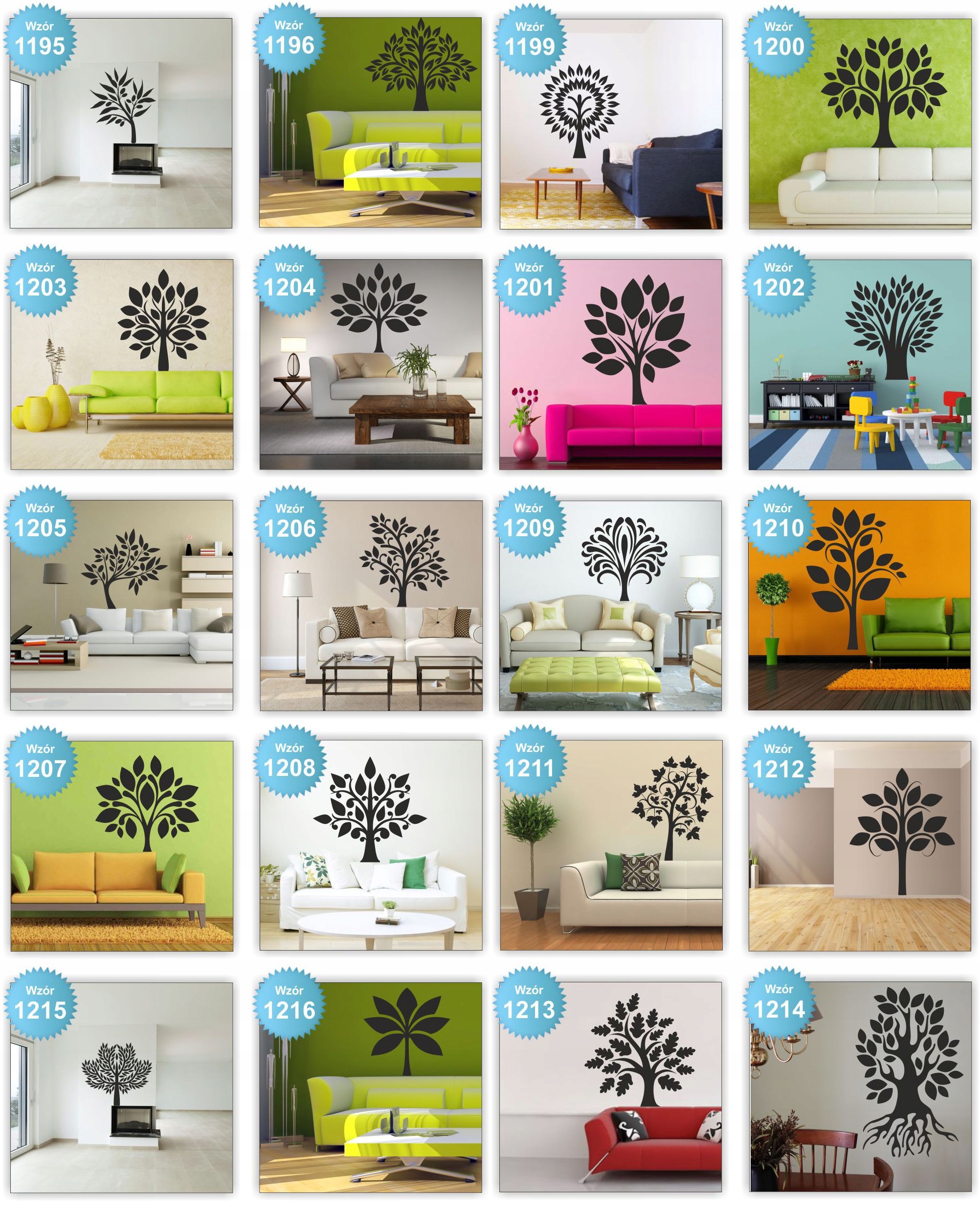 NAKLEJKI na ścianę ścienne DRZEWO drzewa 160cm