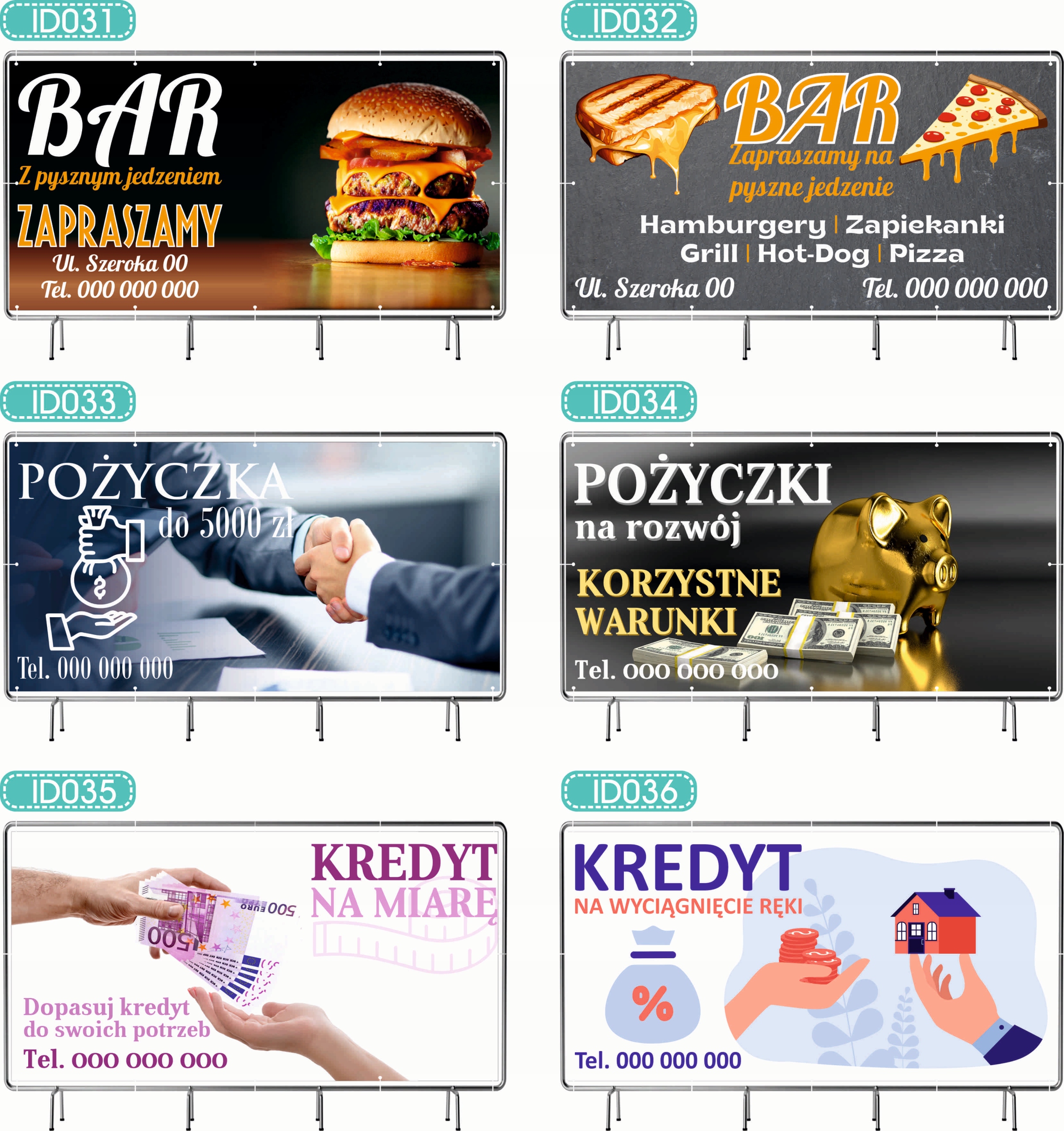 BANER REKLAMOWY 300x150cm projekt w cenie różne wzory ZIELONY ŁAD GŁÓD