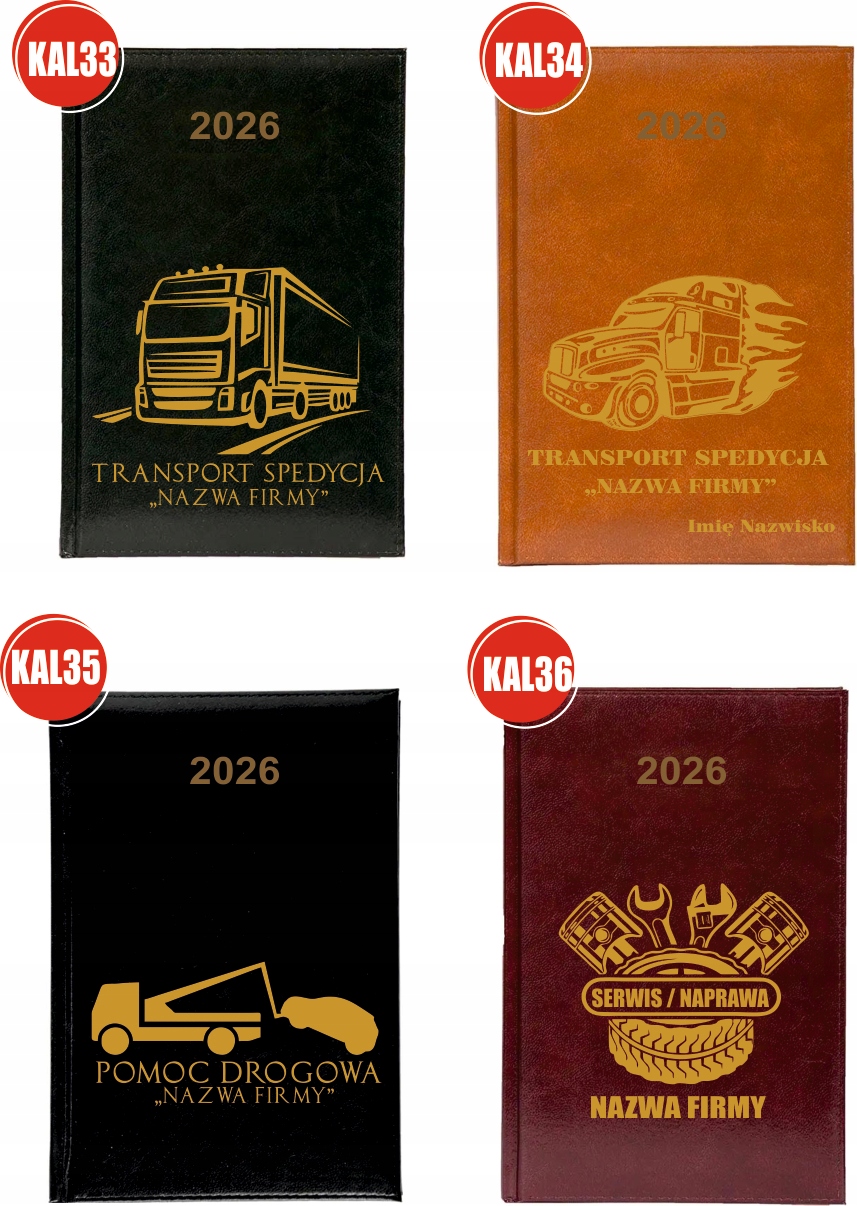 Kalendarz A5 2026 tygodniowy KSIĄŻKOWY FIRMOWY DLA BUDOWLAŃCA Z NADRUKIEM