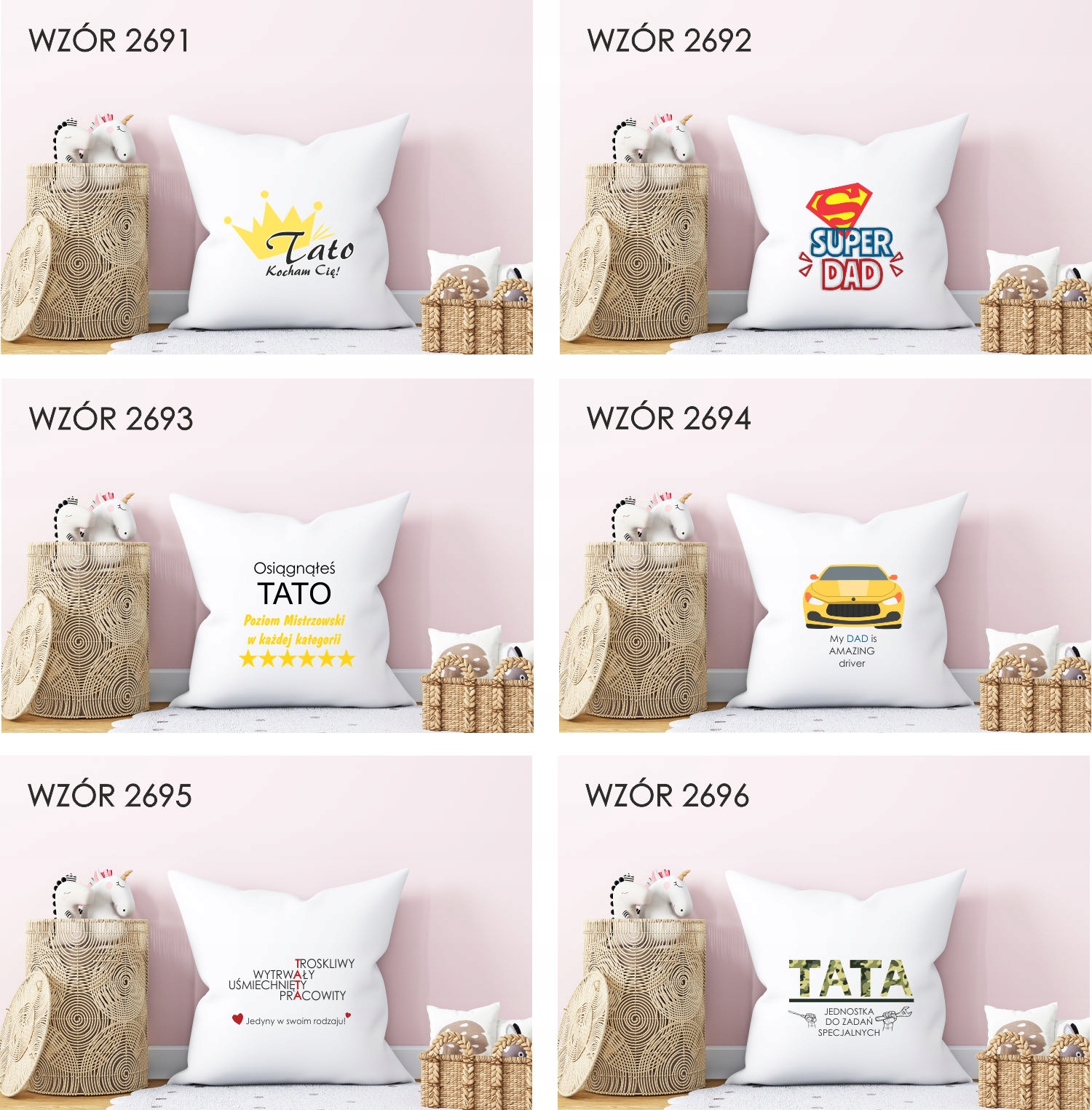 Poduszka nadrukiem PREZENT TATO KOCHAM CIĘ