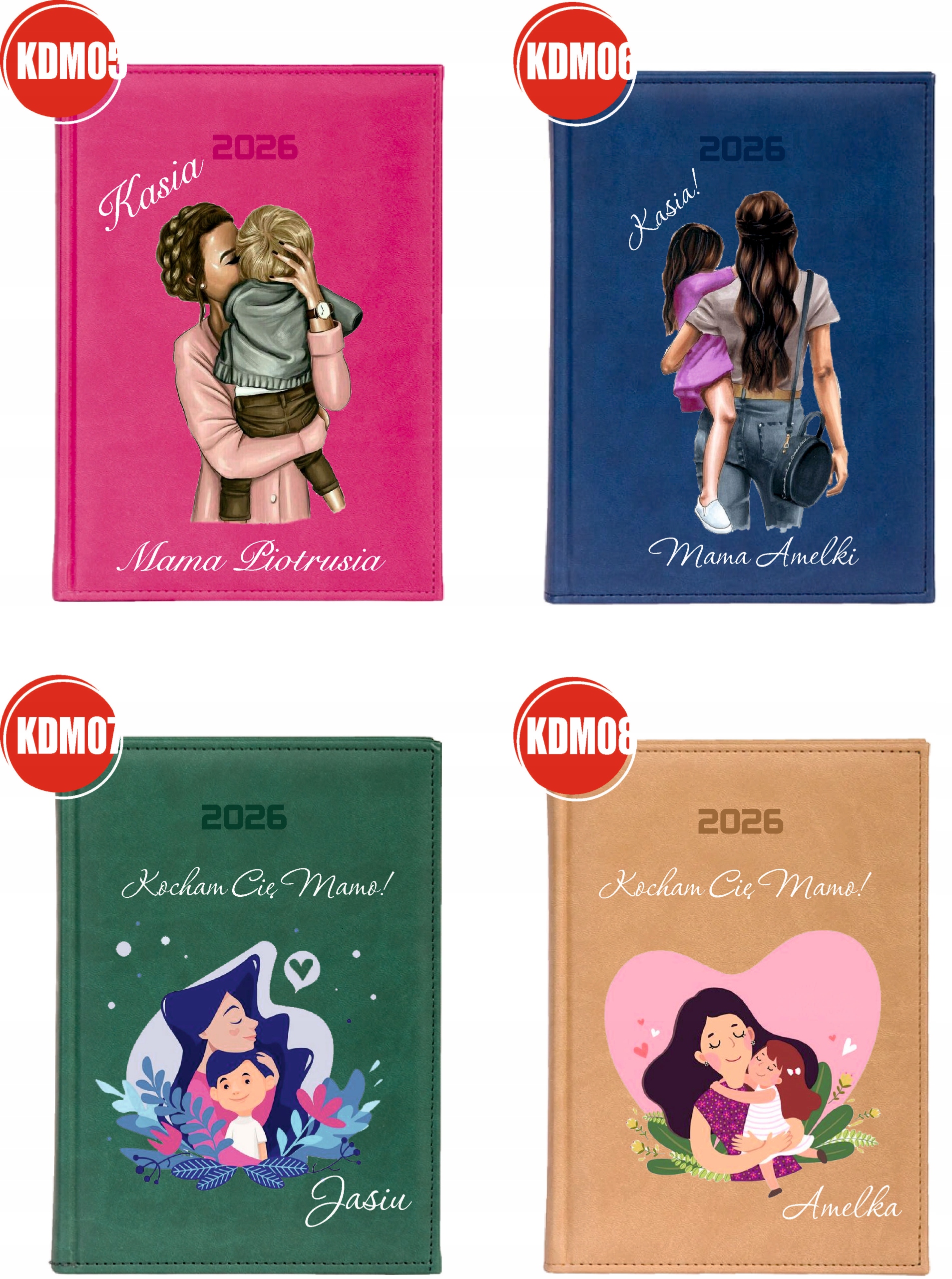 KALENDARZ A5 2026 DZIENNY terminarz NADRUK uv na dzień babci planer