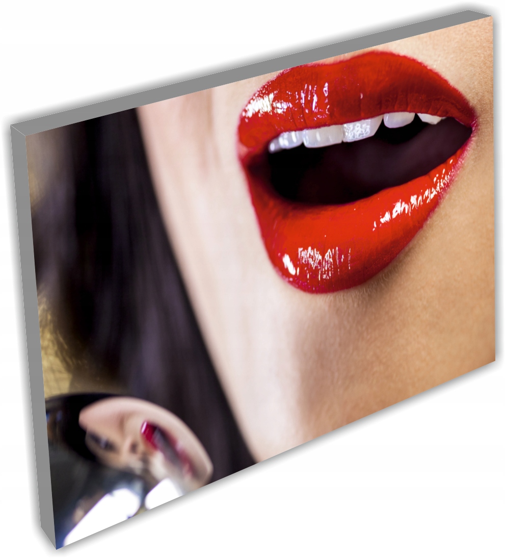 OBRAZ glamour kobieta usta akt do sypialni 120x80