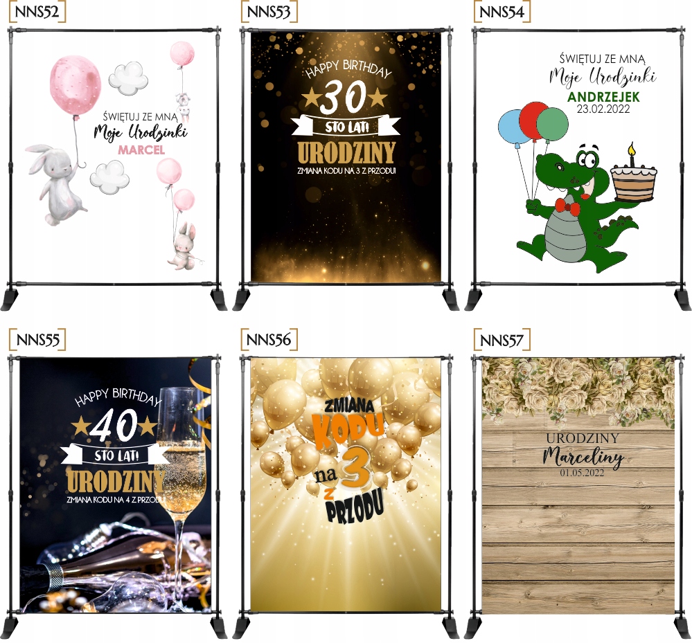 TŁO ścianka FOTO na urodziny 30stka własny napis