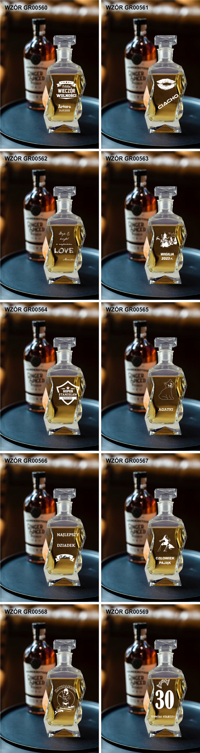 KARAFKA PREZENT Z IMIENIEM prezent na URODZINY