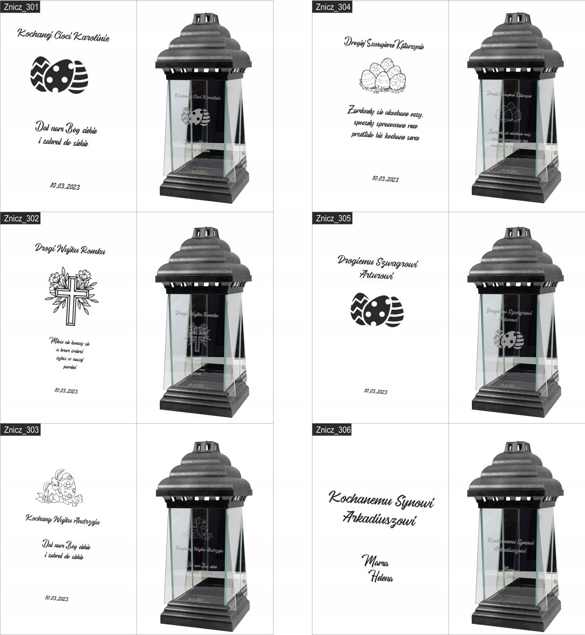 ZNICZ LAMPION KAPLICZKA z grawerem dla PRADZIADKA