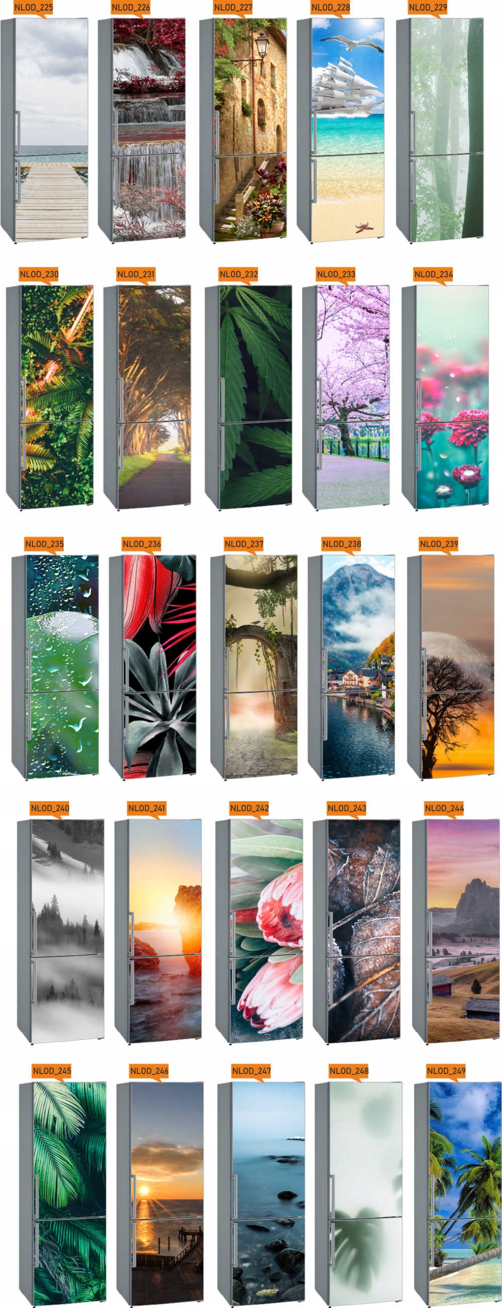 Naklejka Okleina Fototapeta na lodówkę 195cm