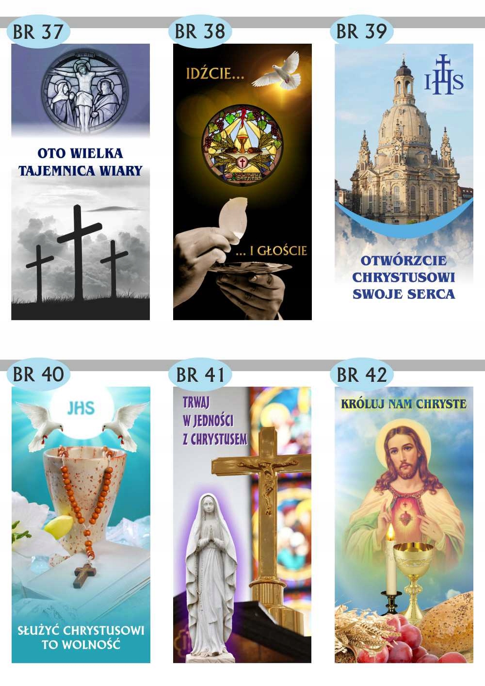 BANER RELIGIJNY dekoracja OŁTARZA gotowy 2x1m DUŻO WZORÓW