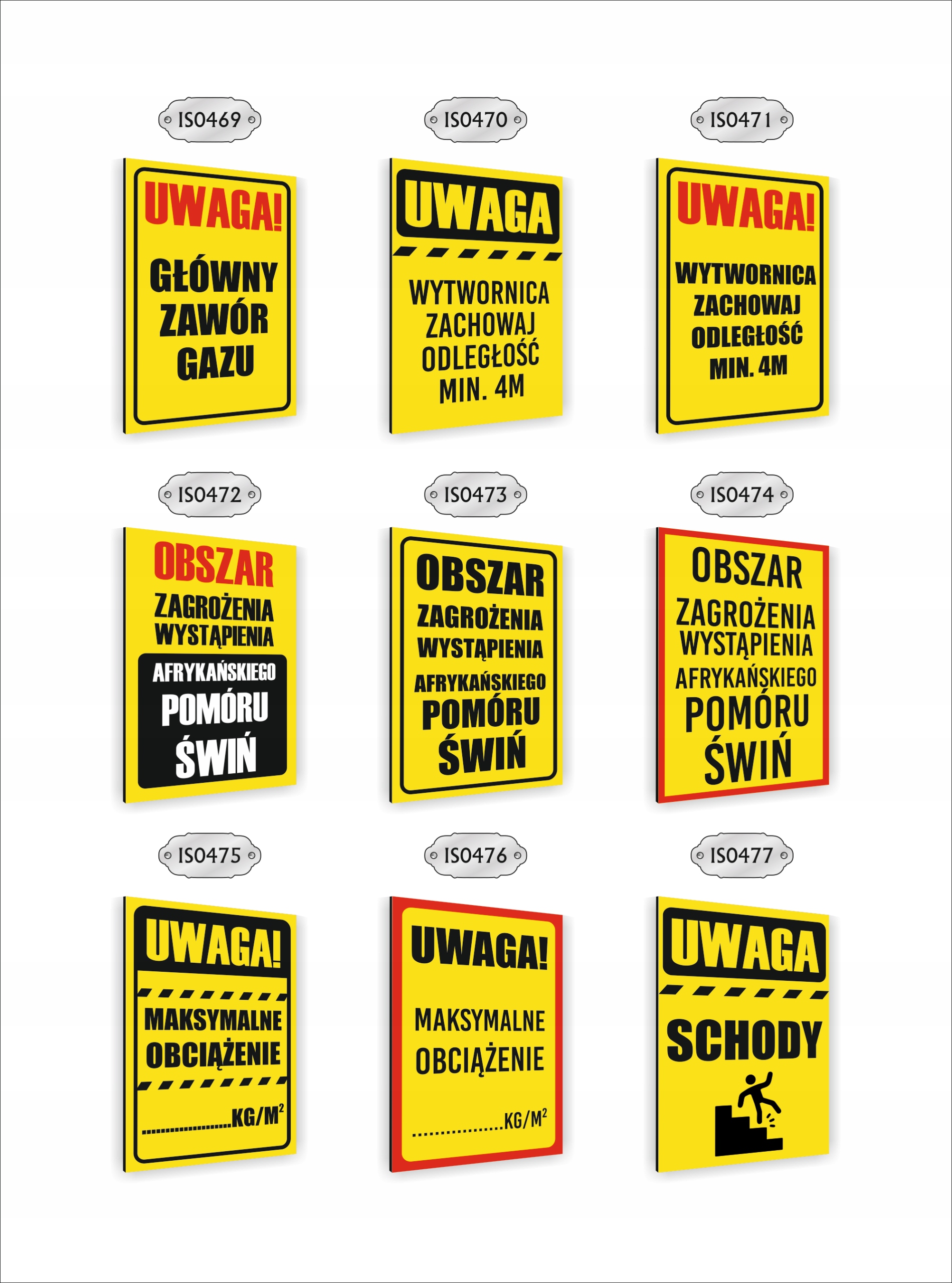 Tabliczka znak informacyjny dibond 20X15 UWAGA ŚRODKI OCHRONY ROŚLIN