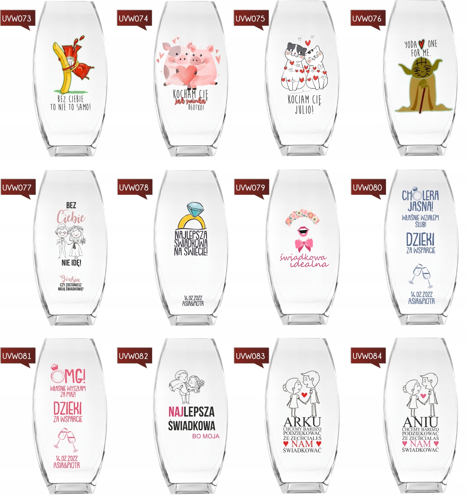 Wazon z grawerem PREZENT na ślub wesele rocznicę