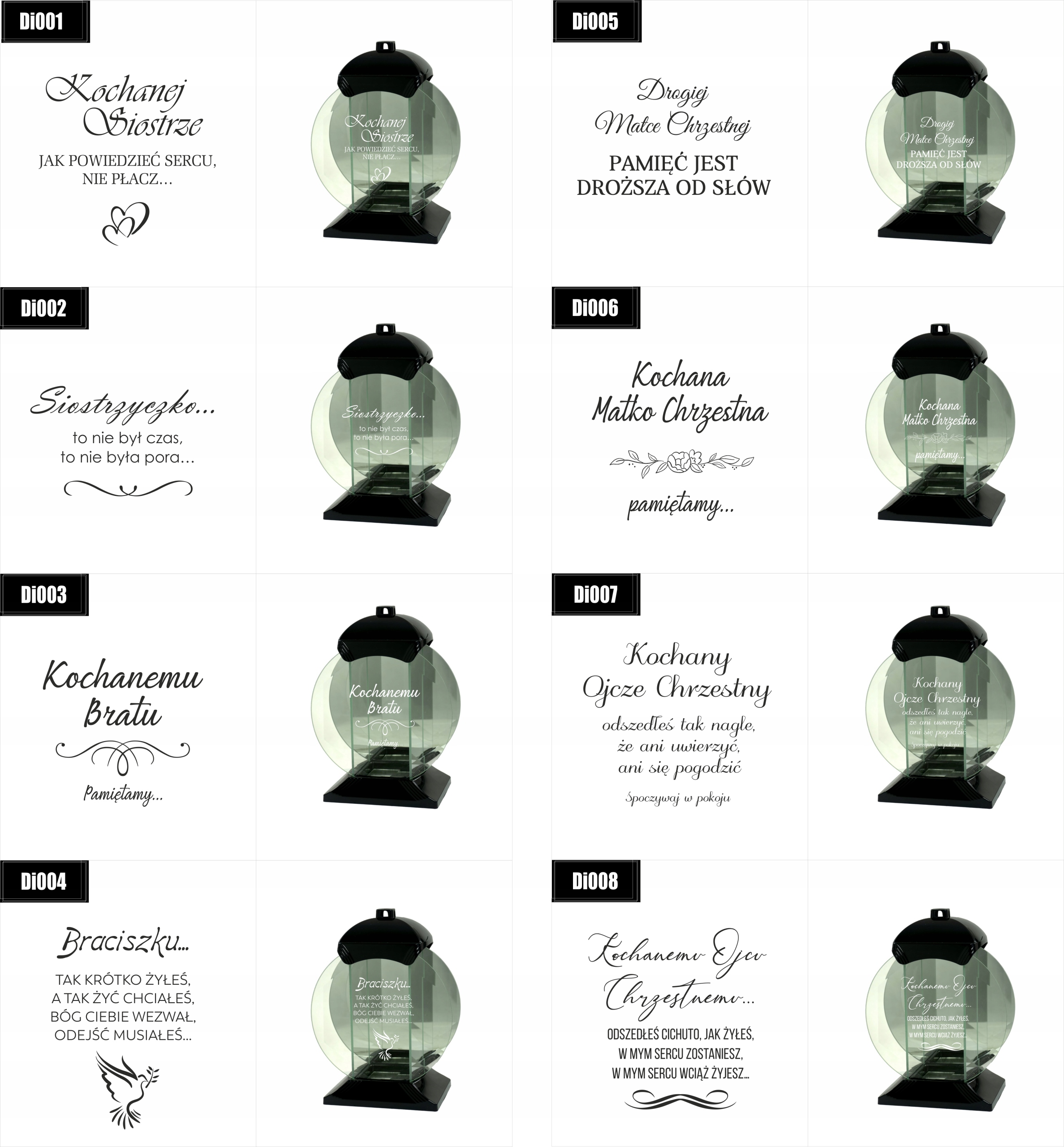 ZNICZ SZKLANY grawer KOCHANEJ MAMIE PAMIĘTAMY