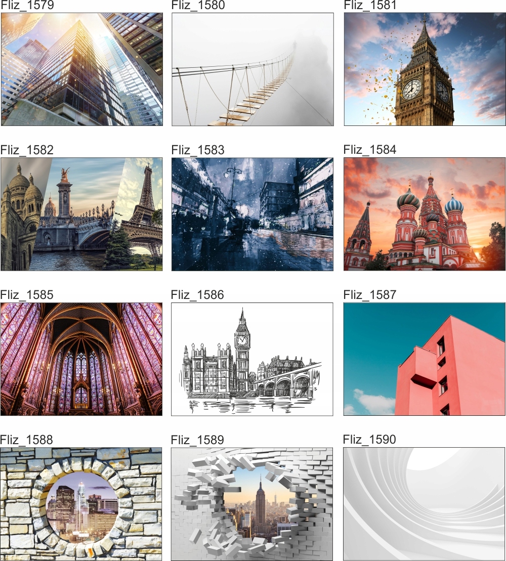 FOTOTAPETA miasto labirynt abstrakcja tunel 300cm