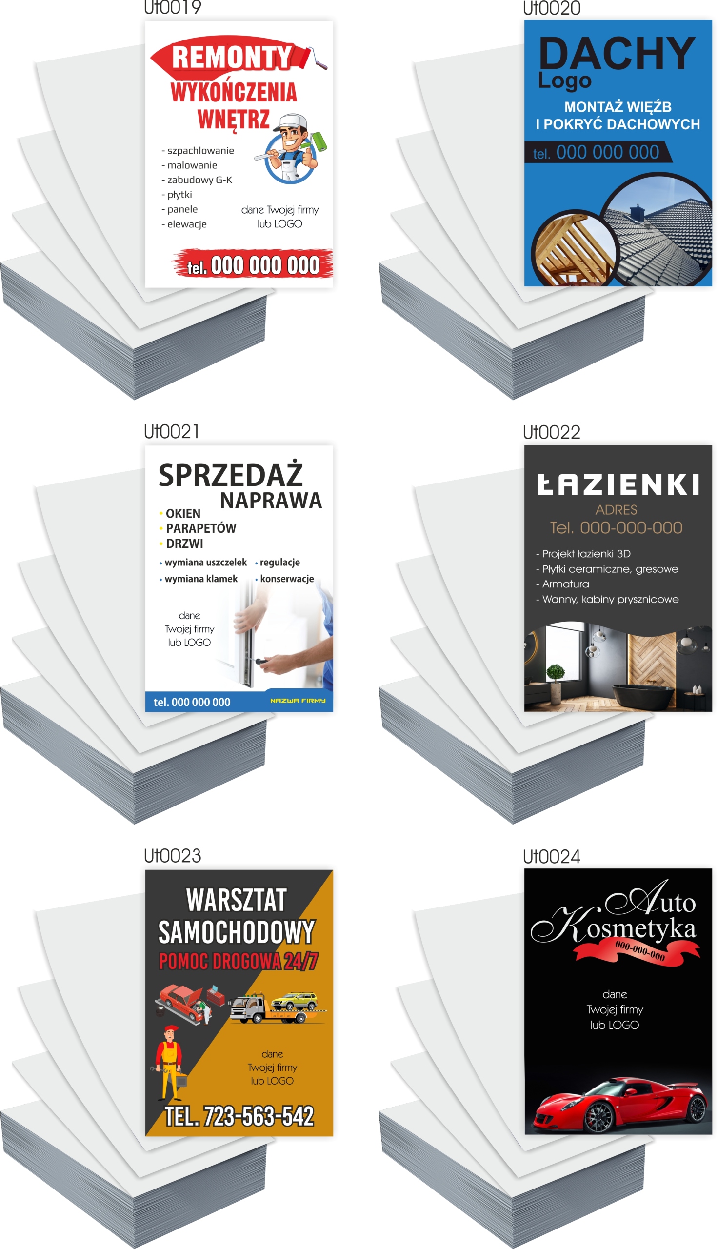 Ulotki A5 reklamowe firmowe ANIMACJE GOTOWY PROJEKT GRATIS 1000 szt