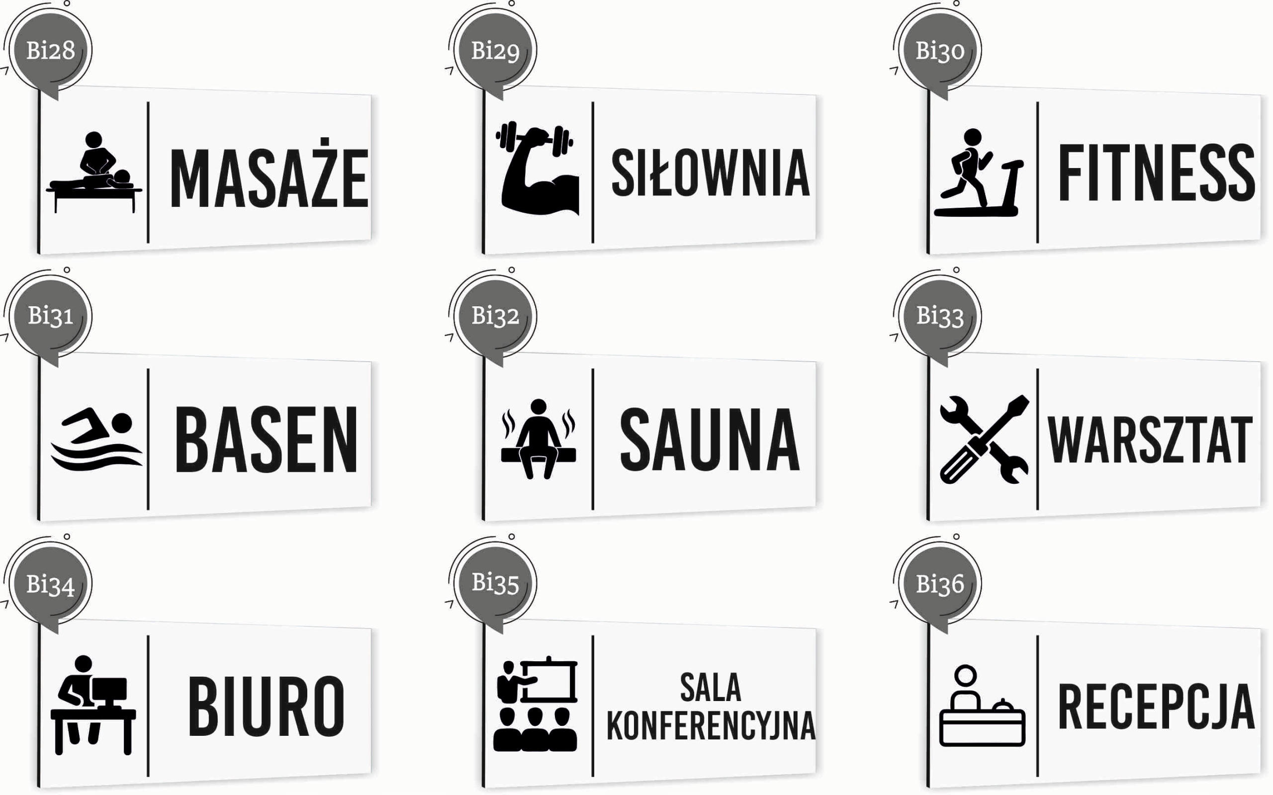 Tabliczka informacyjna BASEN Aluminium BIAŁA Dibond NIERDZEWNA Piktogram