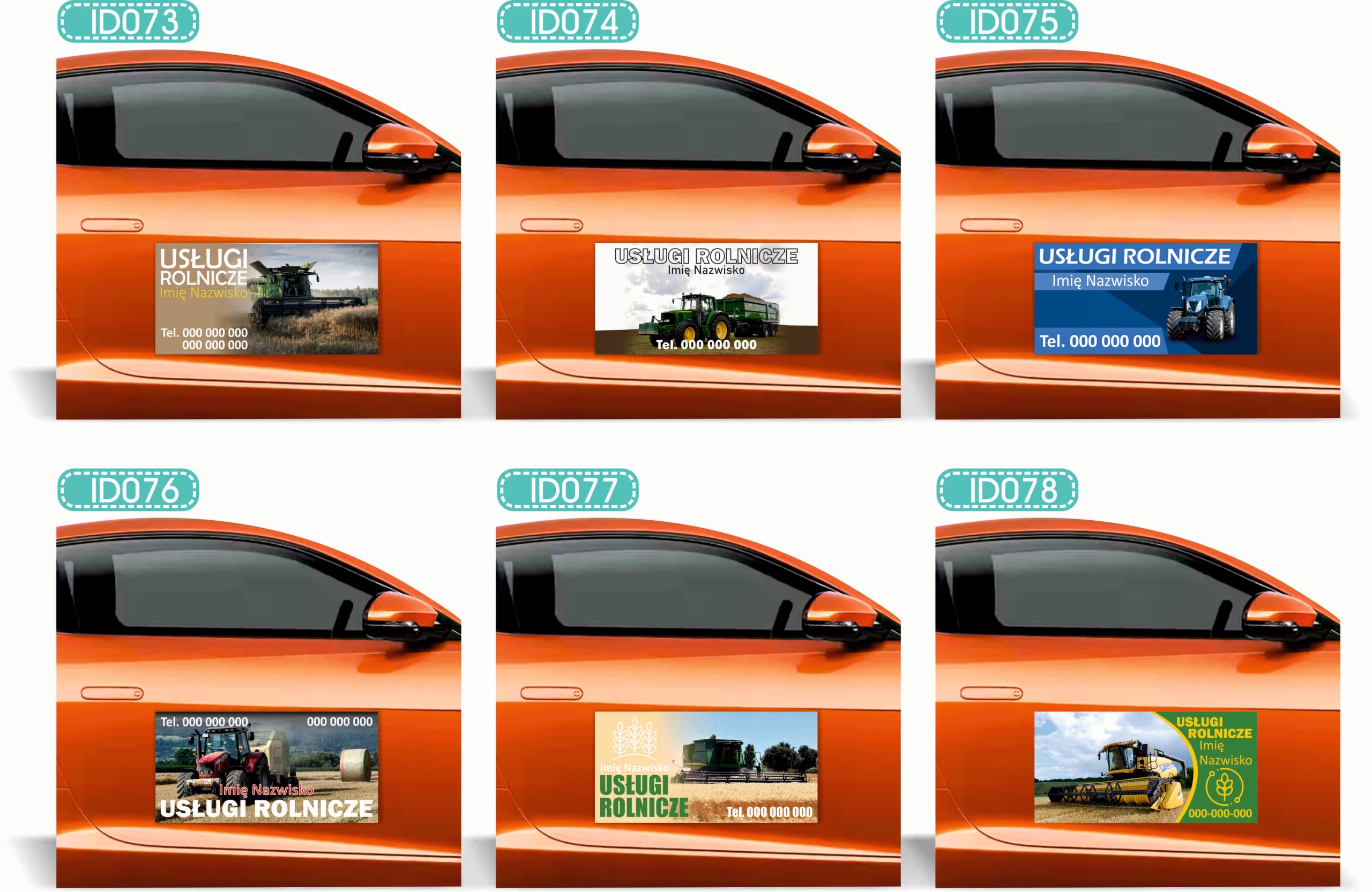 Magnes na samochód reklama magnetyczna 60x30 cm pomoc drogowa LAWETA