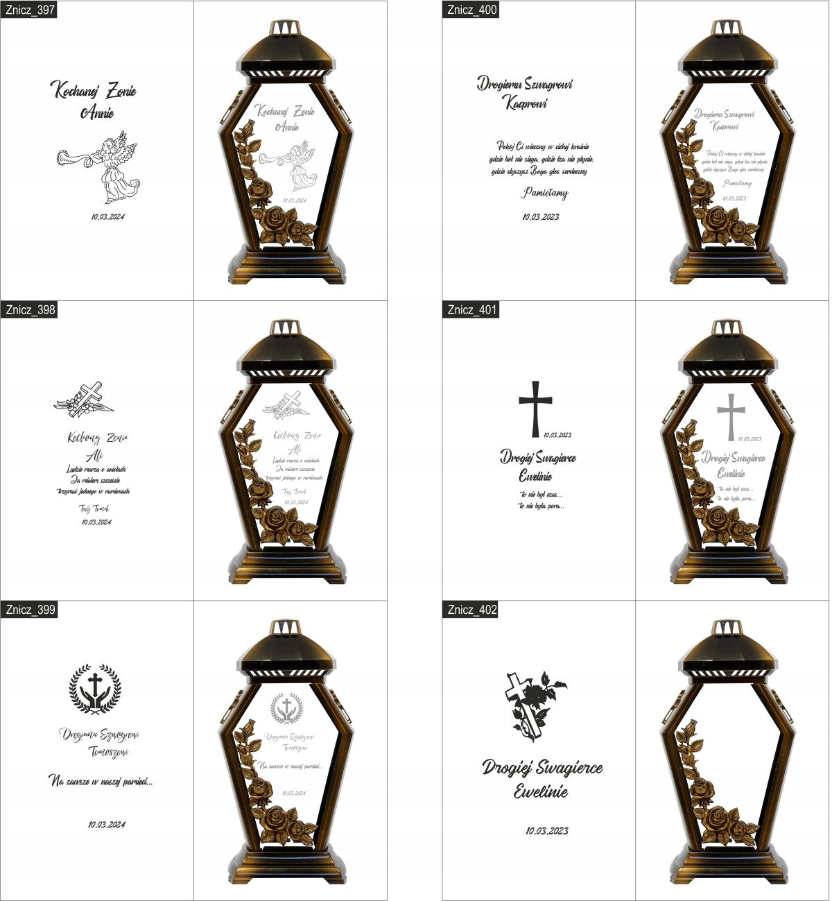 ZNICZ kapliczka Kochanej Żonie grawer z dedykacją