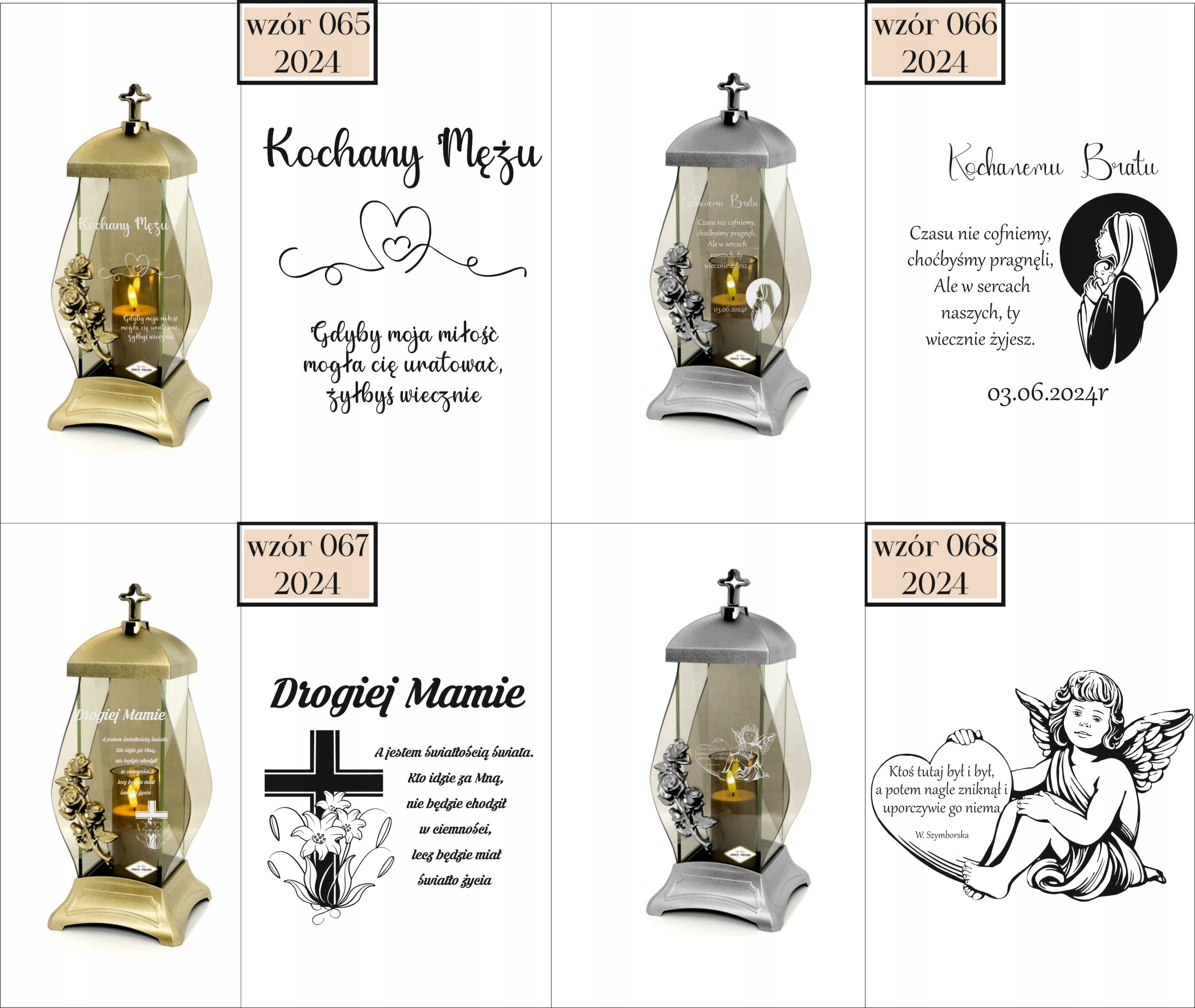 ZNICZ z różą GRAWER KAPLICZKA personalizowany napis dedykacja DLA BRATA