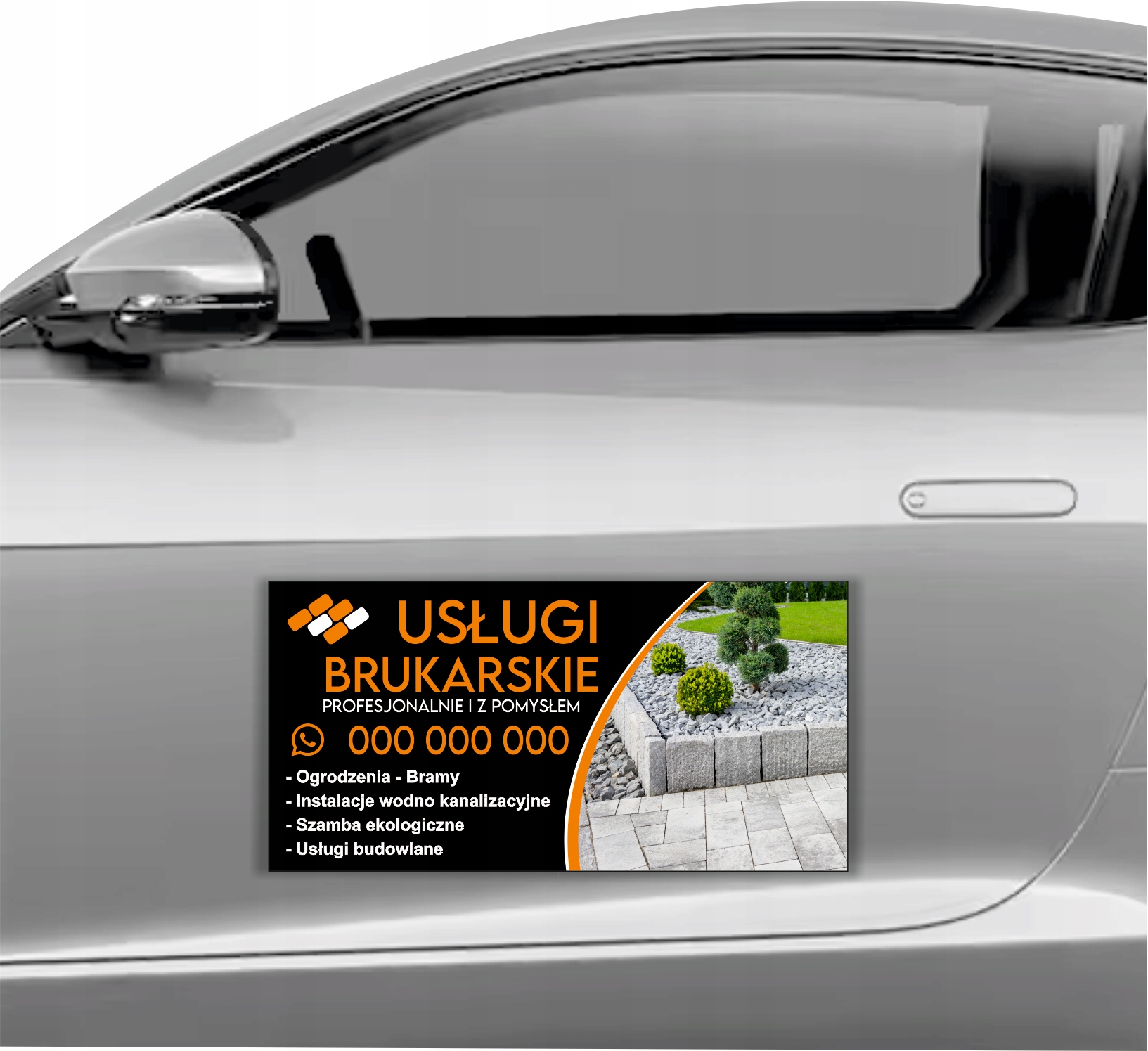 MAGNES NA SAMOCHÓD AUTO MAGNETYCZNA REKLAMA 60X30 usługi brukarskie