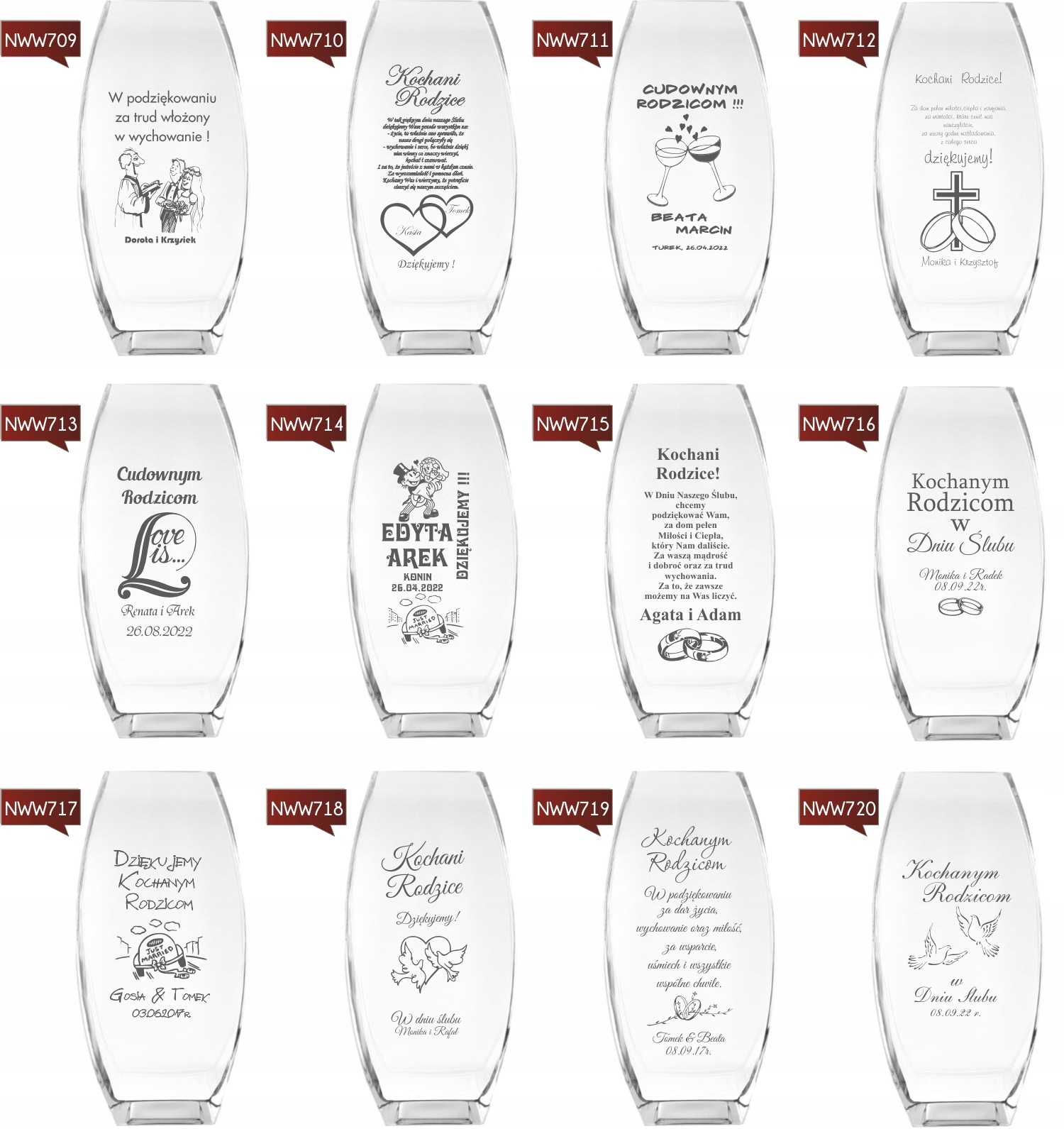 Wazon z grawer PREZENT dla Nauczyciela podziękowan