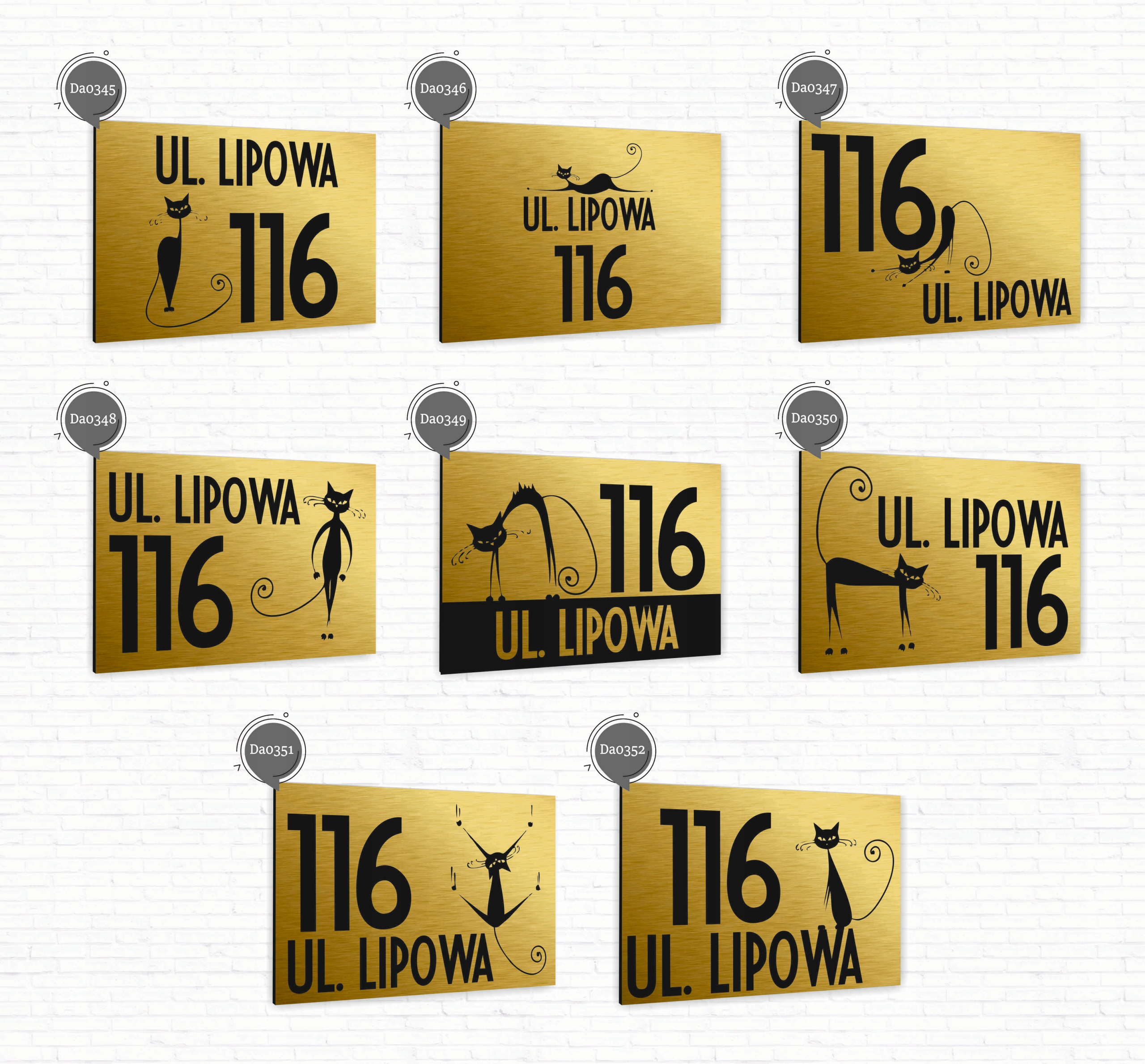 Tabliczka Tablica ADRESOWA srebrna DIBOND 30x20 numer domu ul. duży wybór