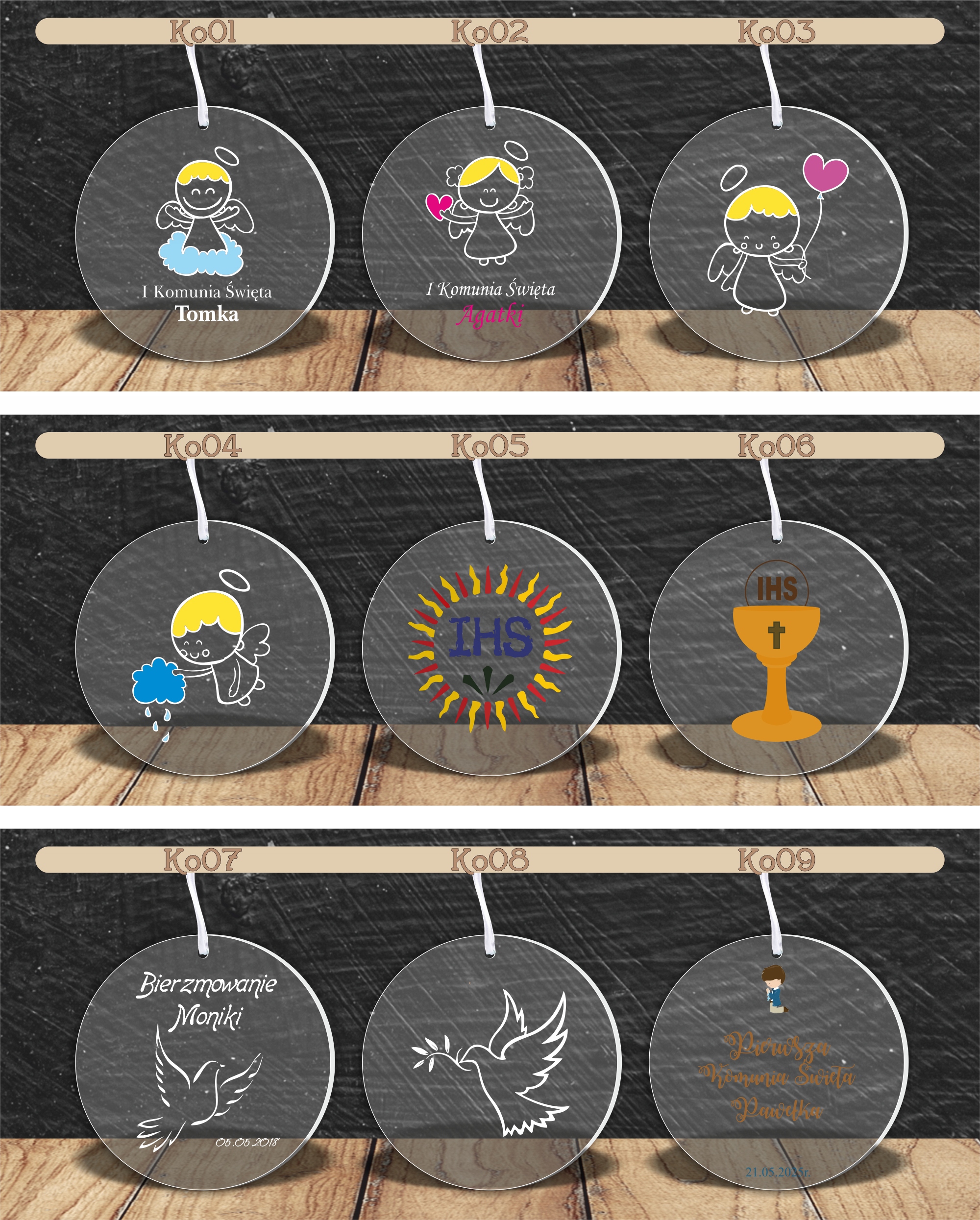 MEDAL z PLEXI nadrukiem UV PODZIĘKOWANIE DLA GOŚCI NA ŚLUB TWÓJ NAPIS