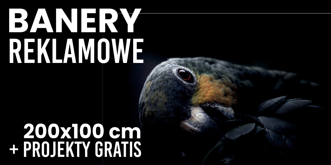 BANER REKLAMOWY oczkowany plandeka 200x100 DOWOLNA GRAFIKA projekt w cenie