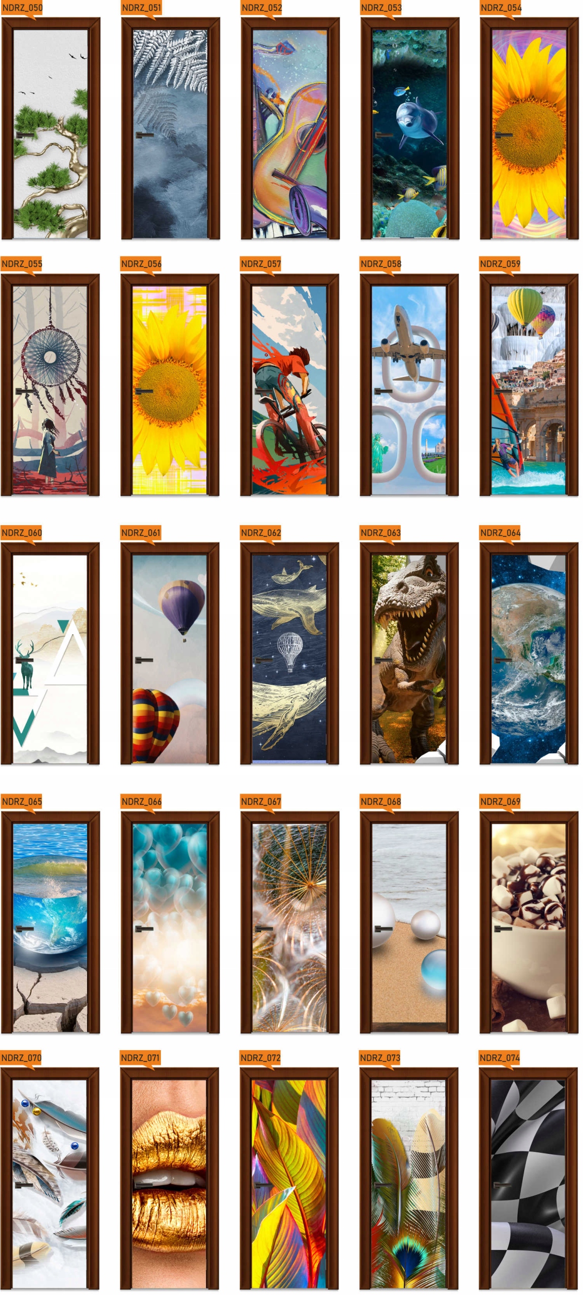 Naklejka samoprzylepna Okleina na Drzwi Szafę 3D