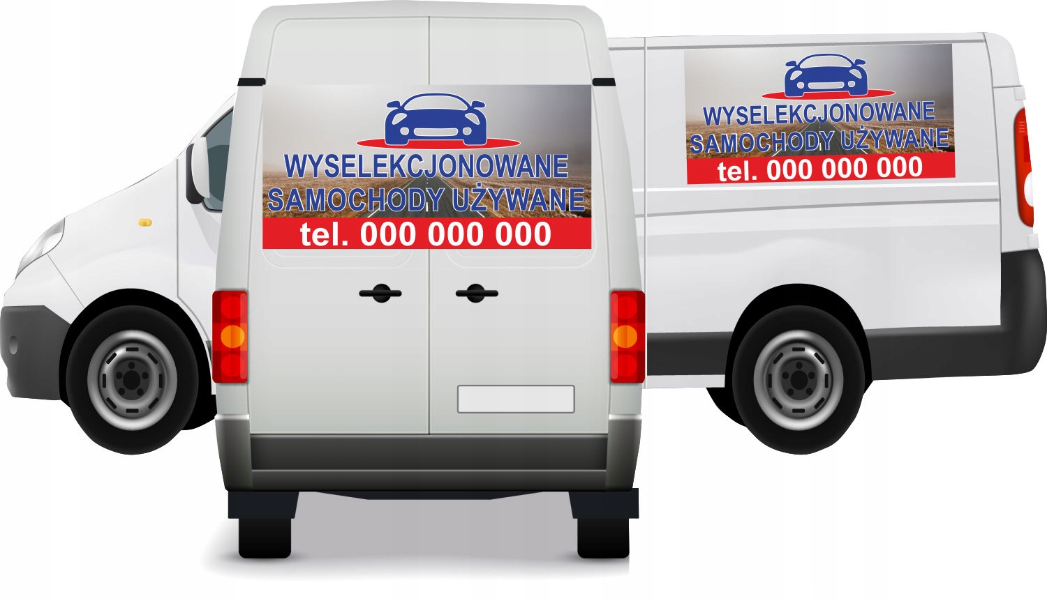 Reklama Naklejka na samochód SAMOCHODY UŻYWANE