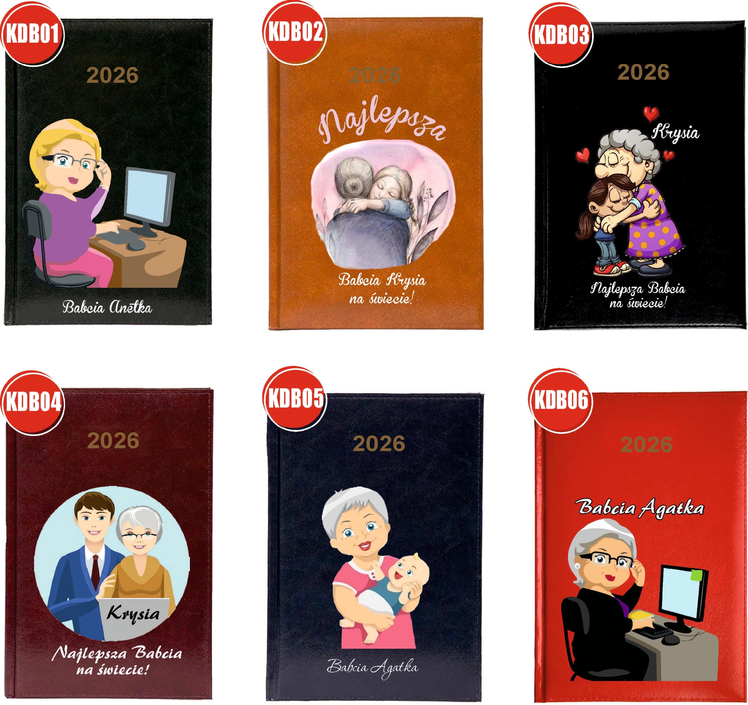 Kalendarz A5 2026 tygodniowy KSIĄŻKOWY DLA DZIADKA personalizowany