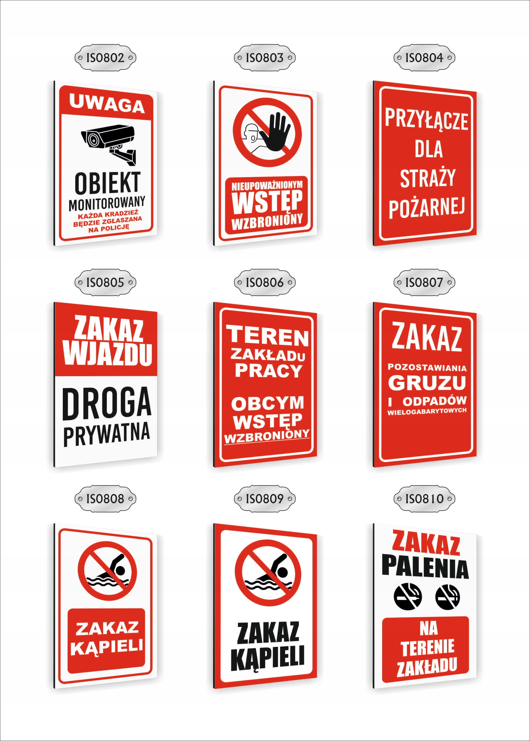 Tabliczka znak informacyjny dibond nadruk UV 30x20 ZAKAZ PARKOWANIA