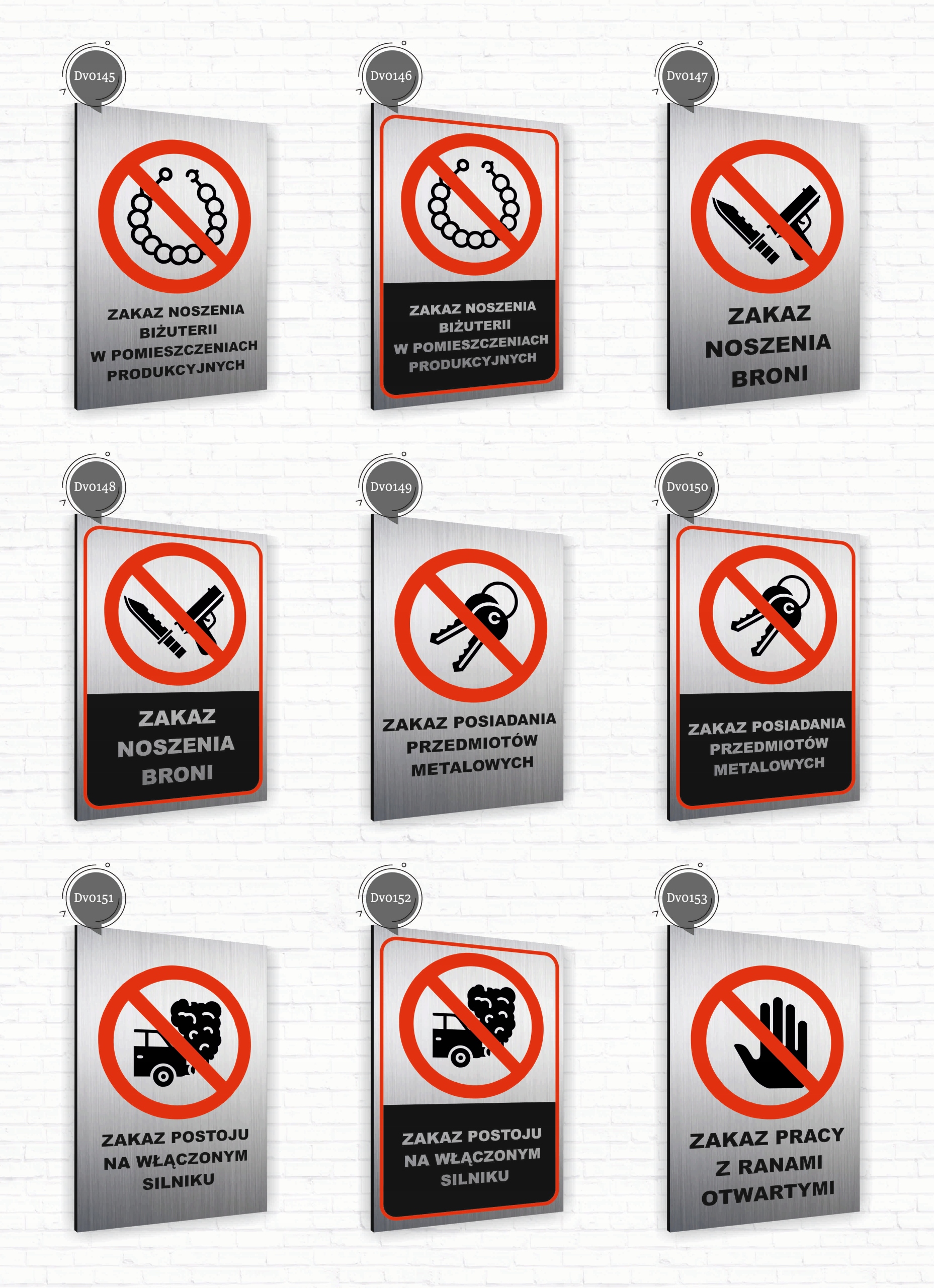 Tabliczka znak informacyjny 40x30 Srebrna ZAKAZ WJAZDU NA ROWERACH Dibond